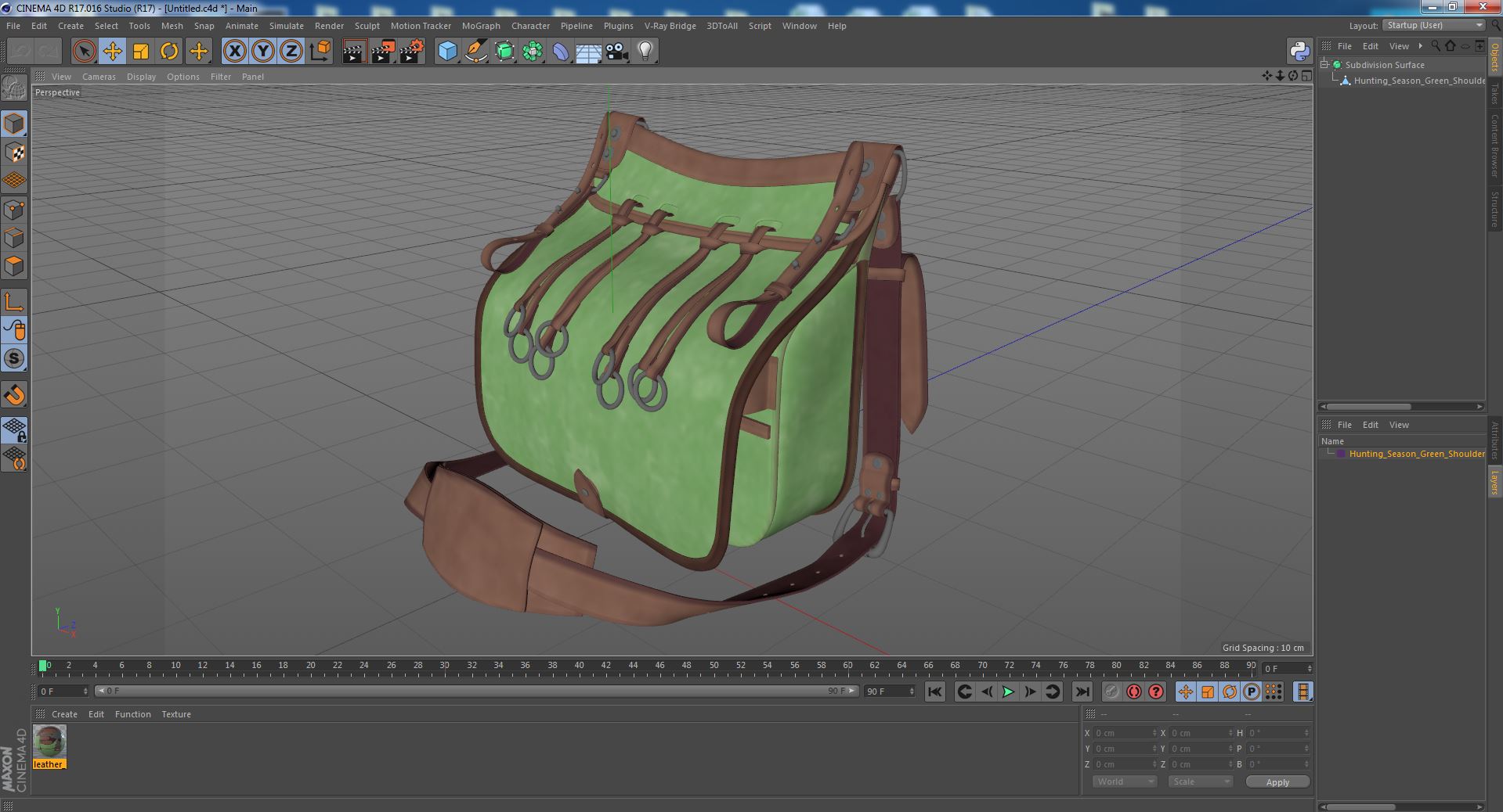 3D Hunting Season Green Shoulder Bag model