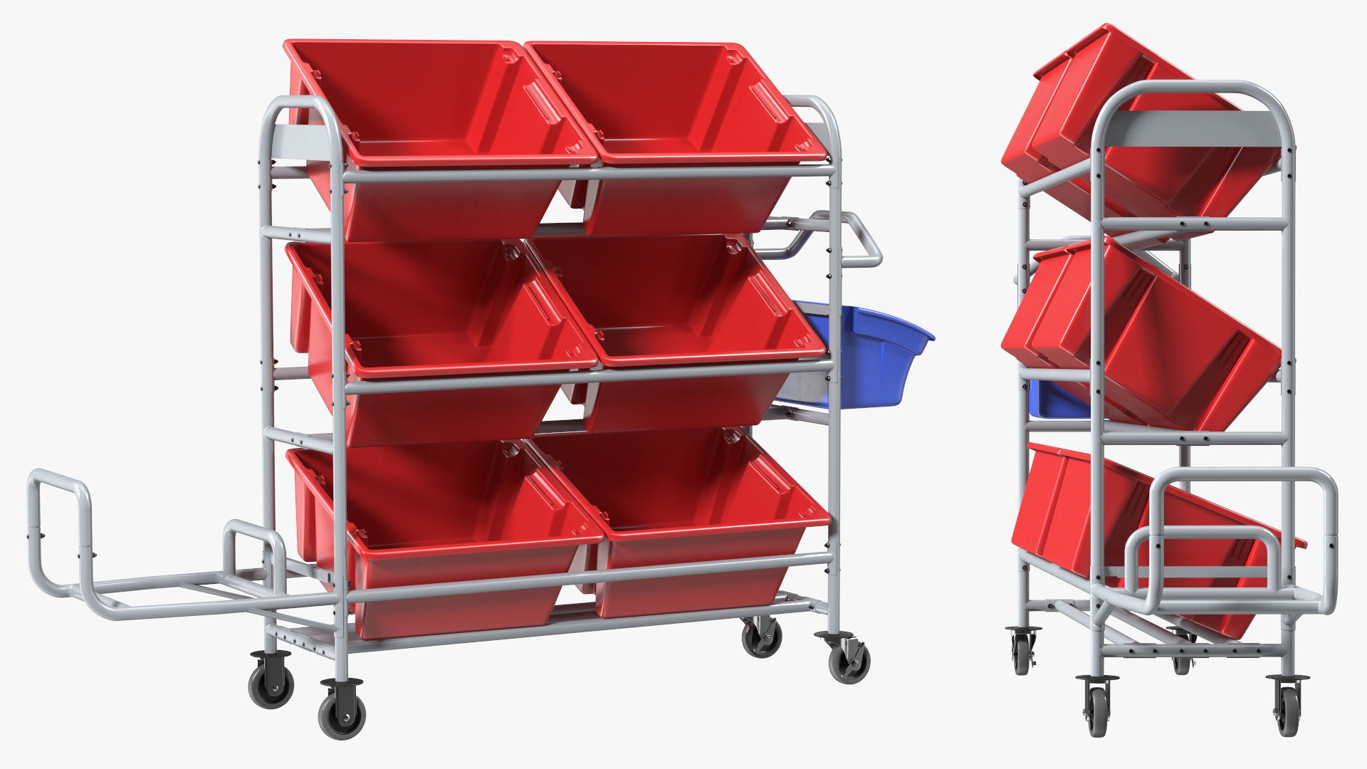 3D Commercial Tote Picking Cart model