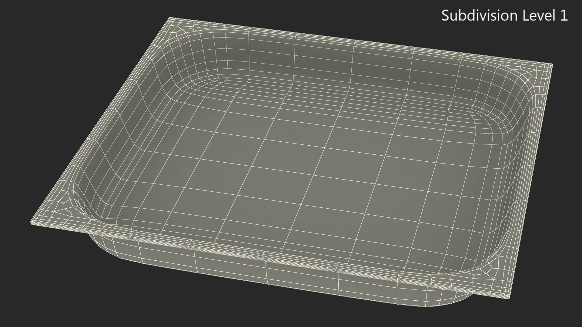 3D Stainless Steel Medical Tray model