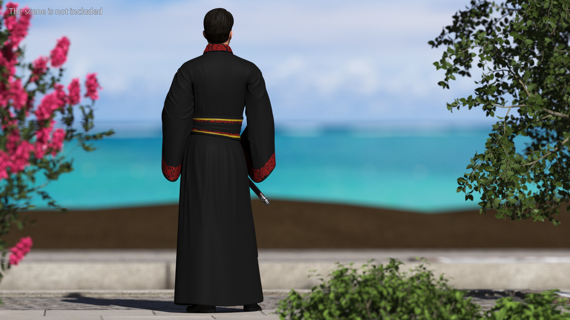 3D Traditional Style Chinese Man Standing model
