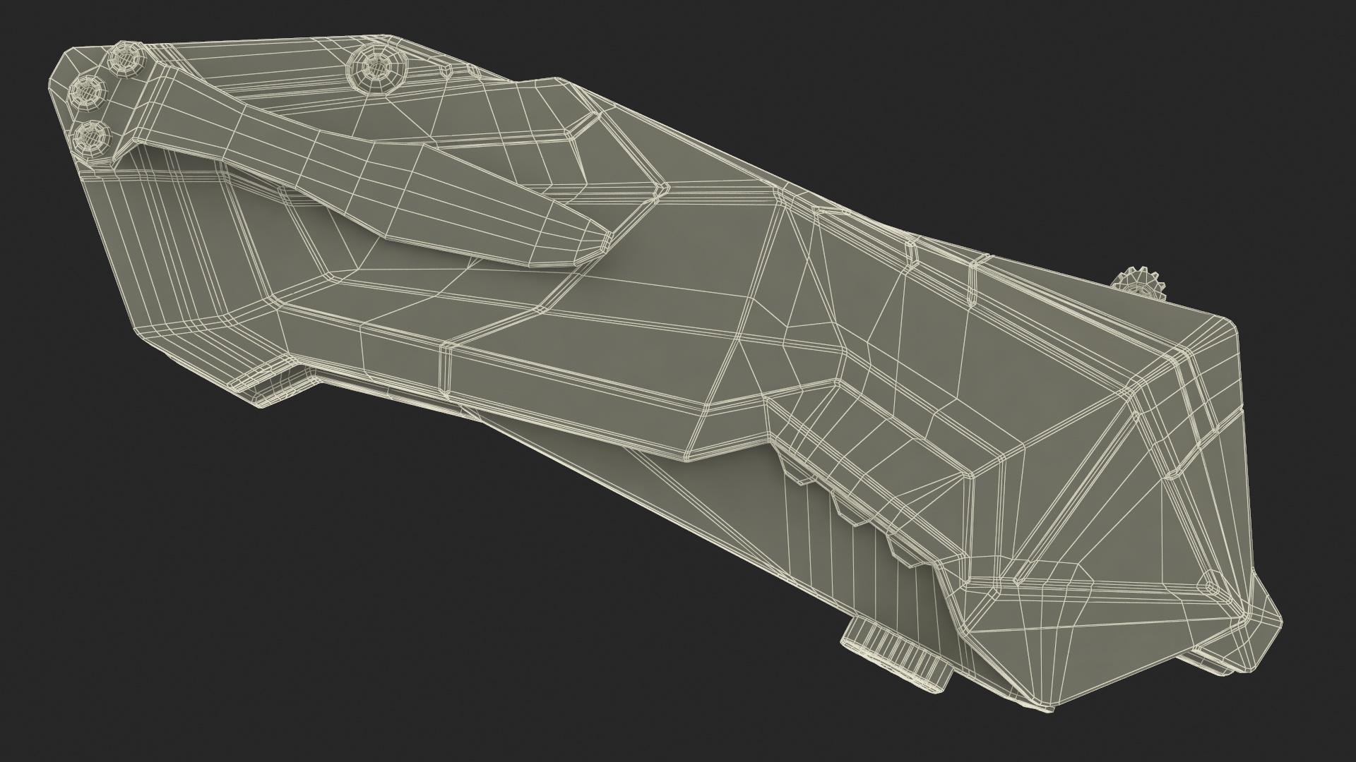 3D Sci-fi Knife Schrade Folded Color model
