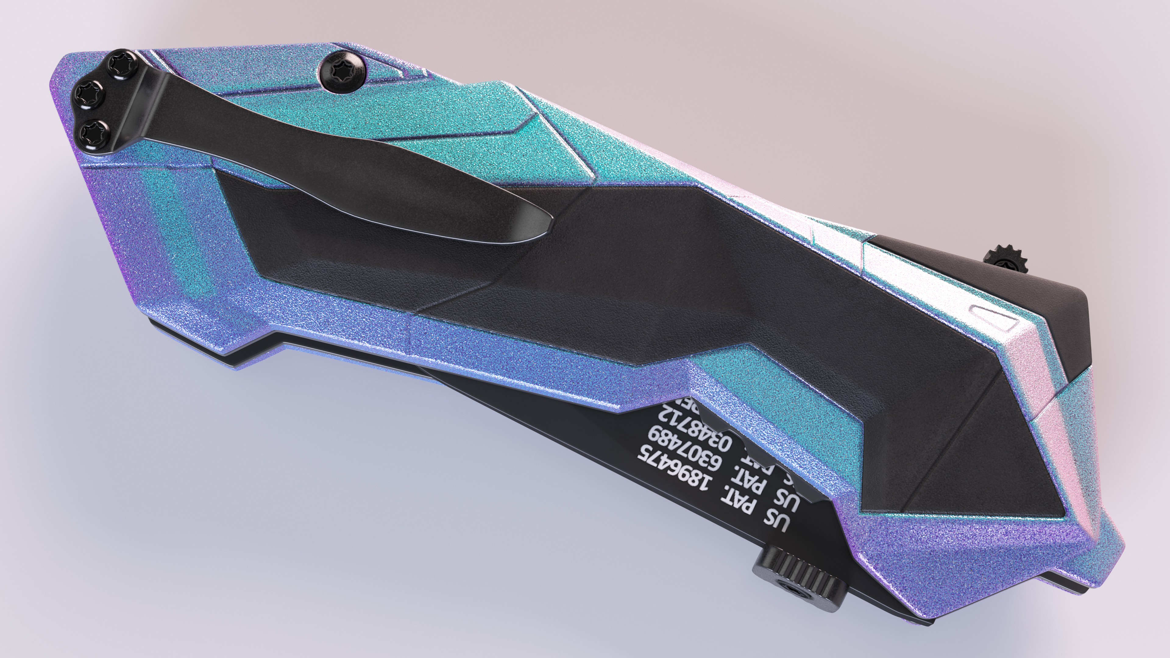 3D Sci-fi Knife Schrade Folded Color model