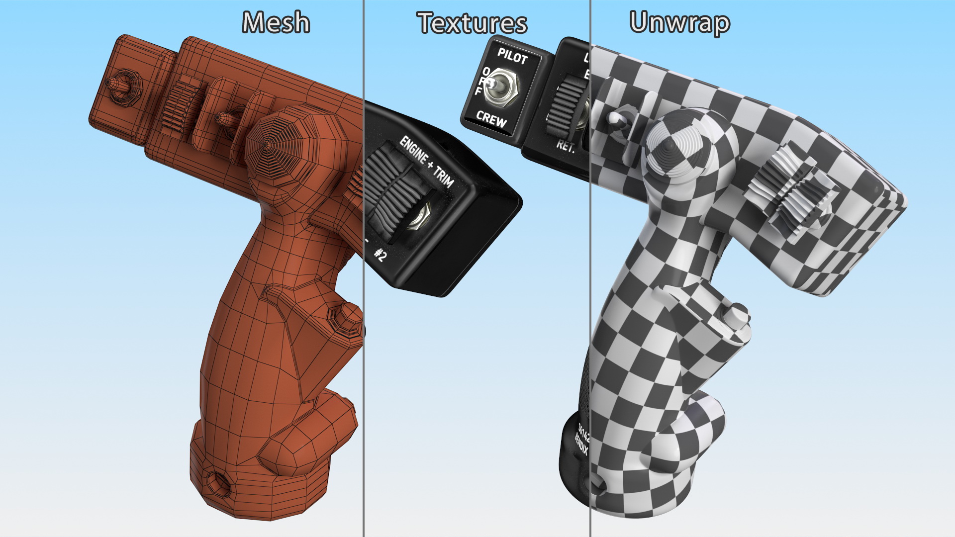 3D Helicopter Flight Control Stick