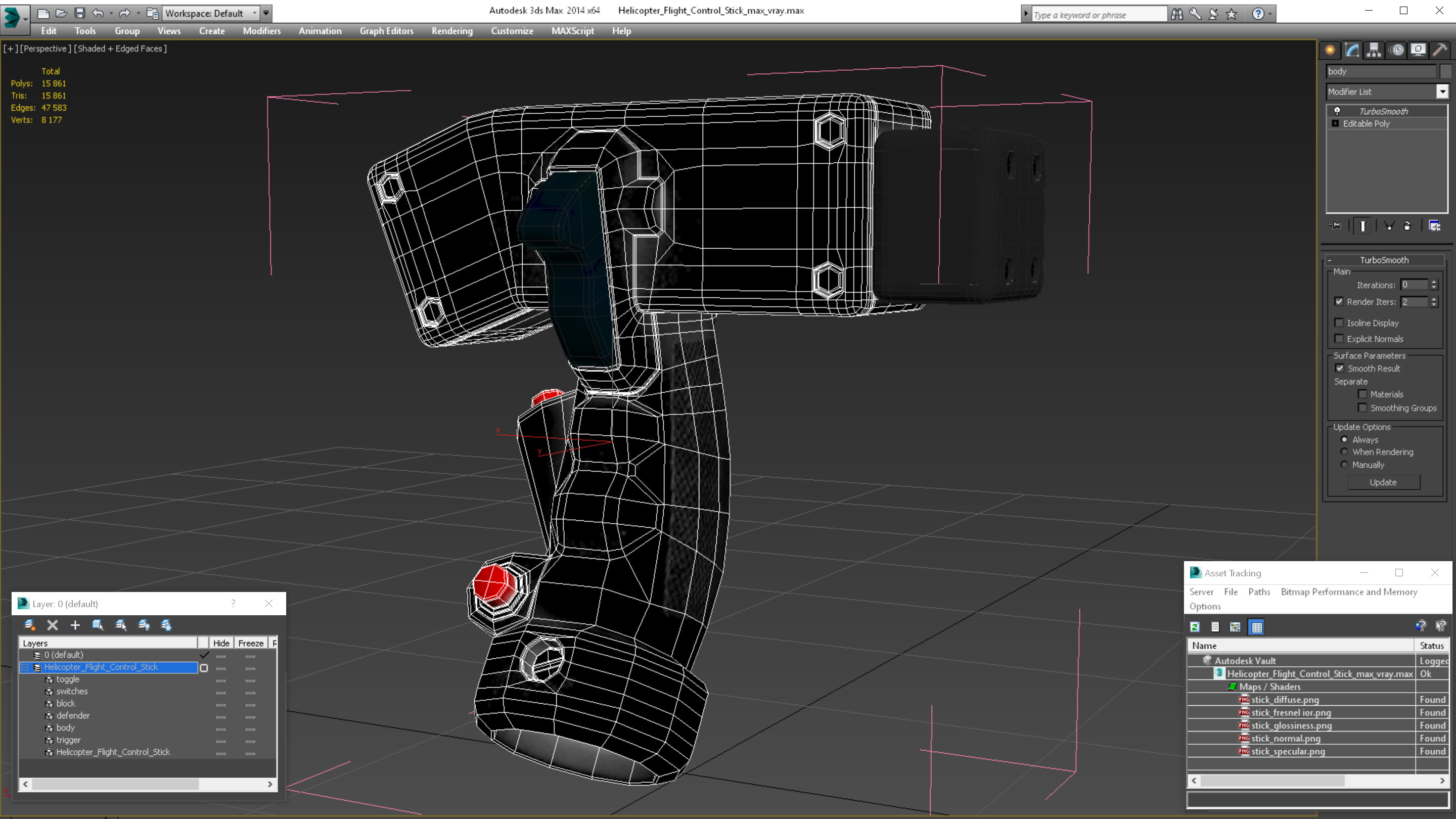 3D Helicopter Flight Control Stick