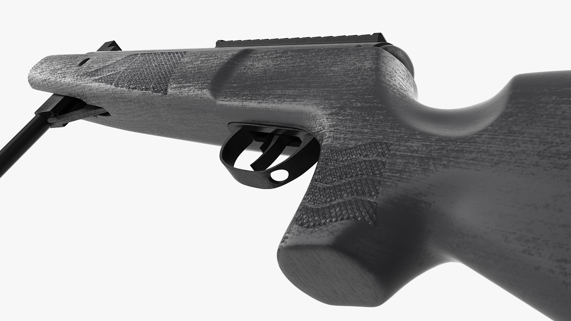 Break Barrel Air Rifle Rigged 3D model