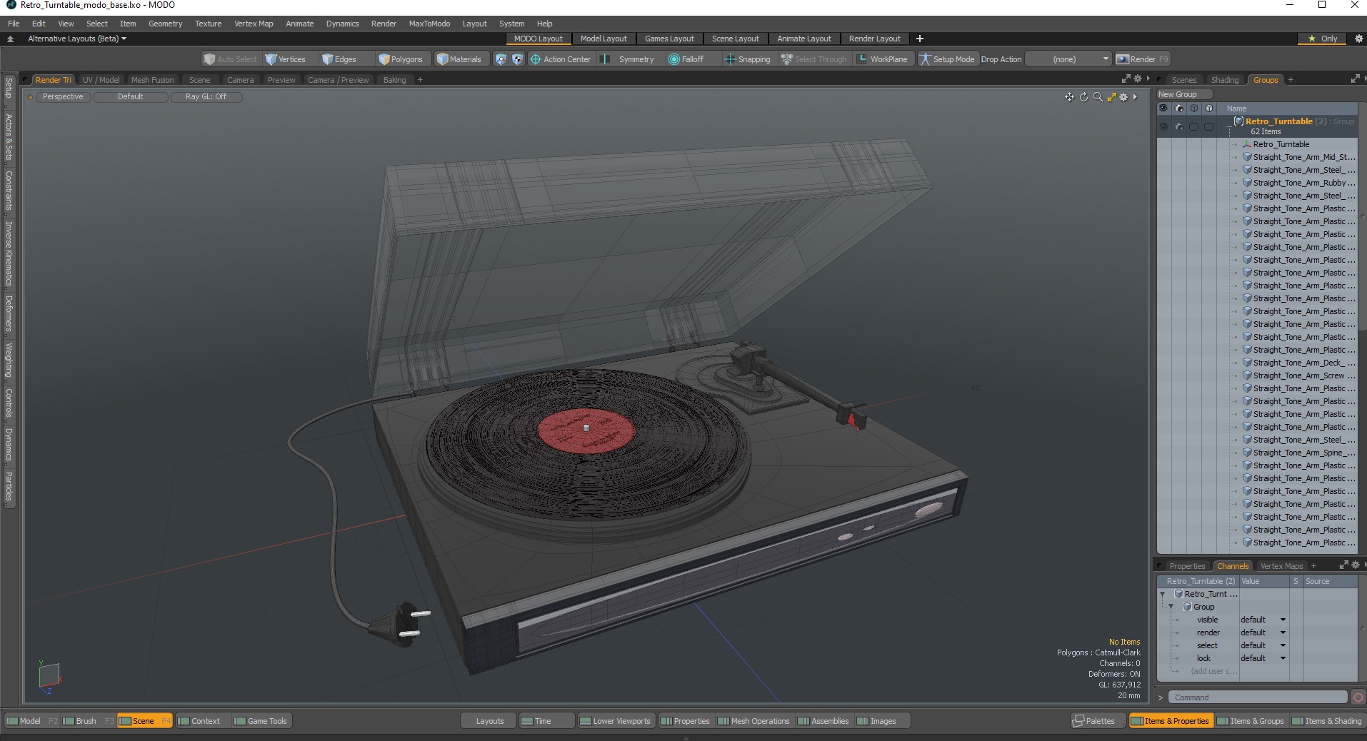 3D model Retro Turntable