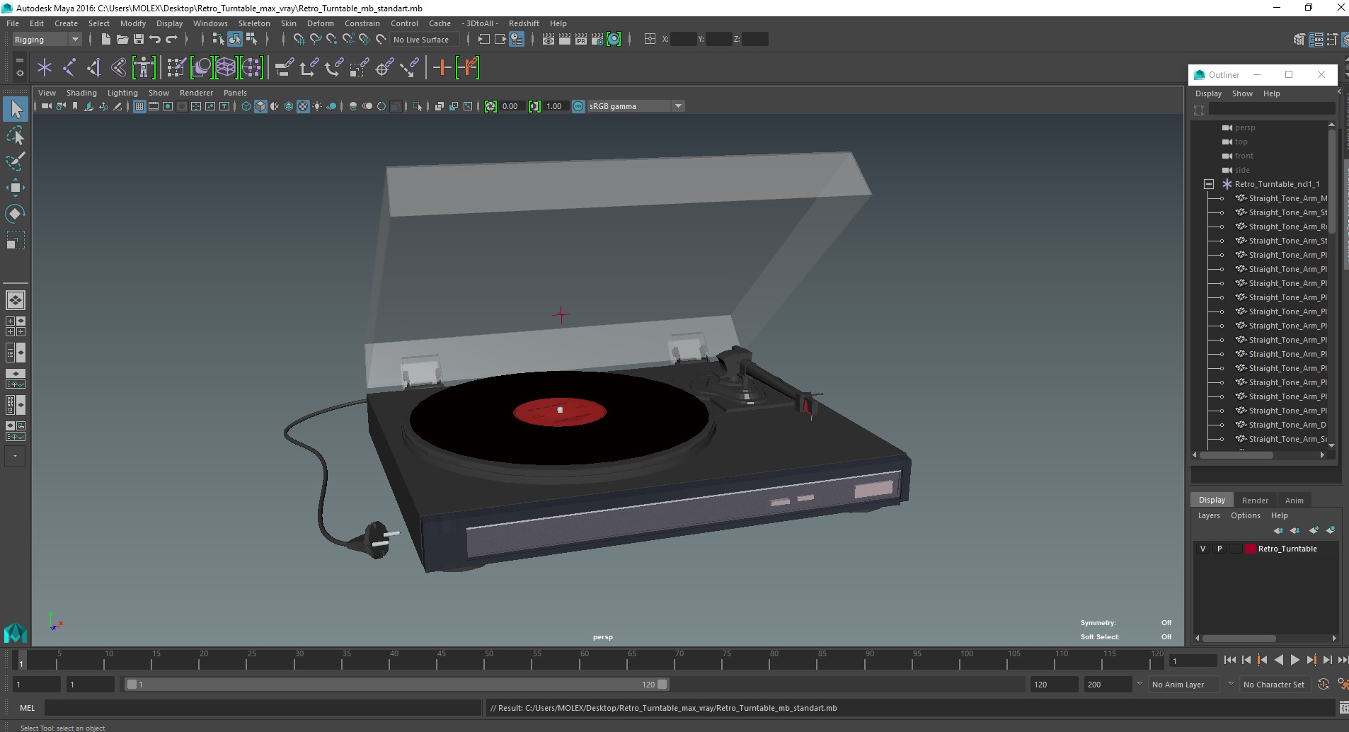 3D model Retro Turntable