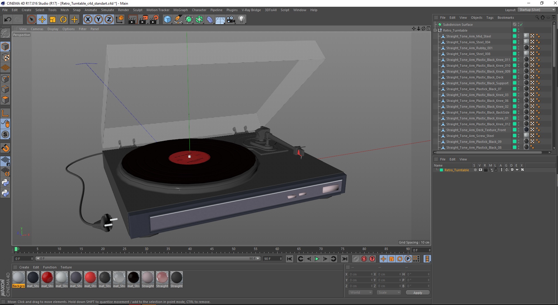 3D model Retro Turntable