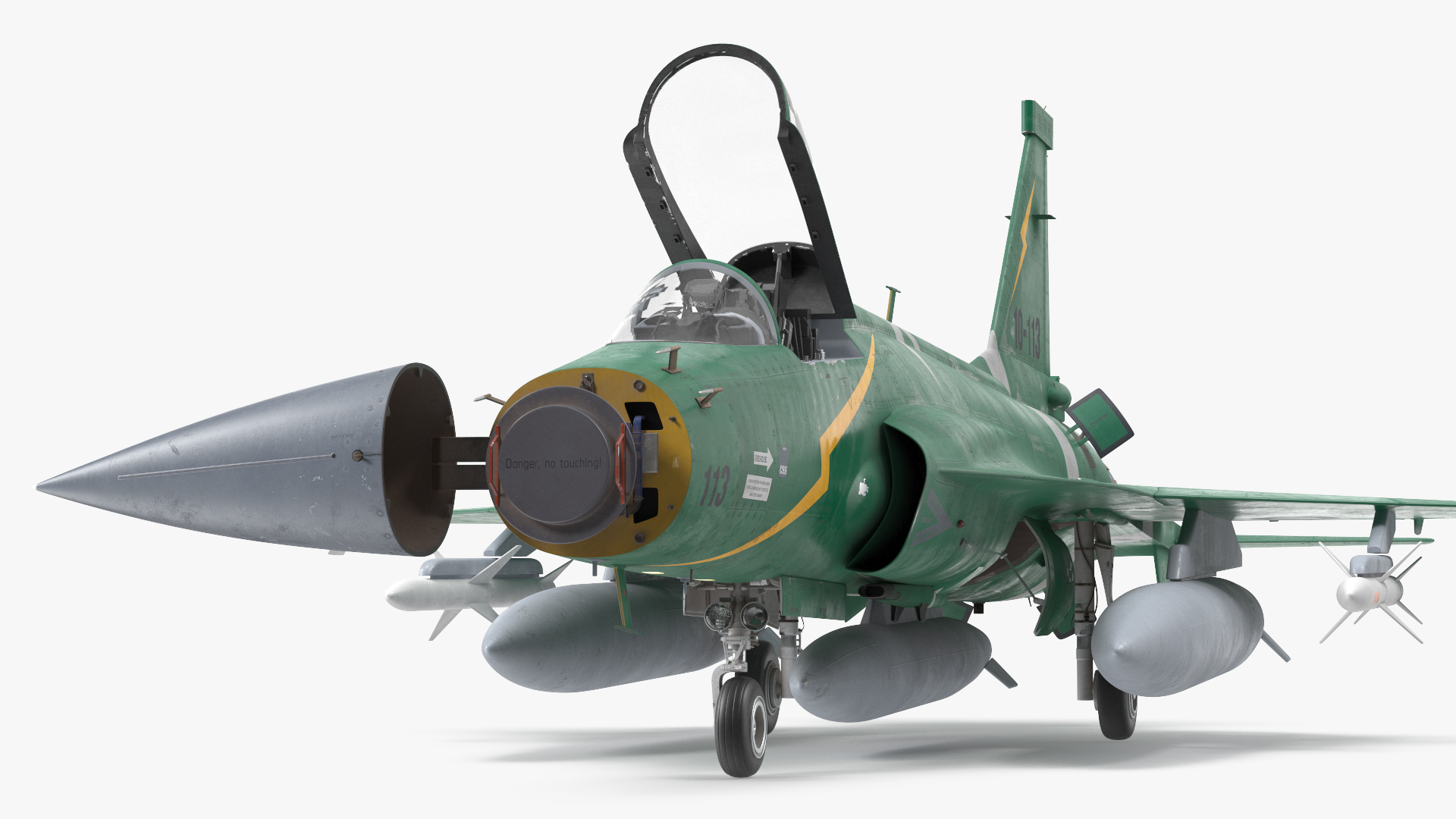 3D PAC JF-17 Thunder Green Livery with Armament Rigged