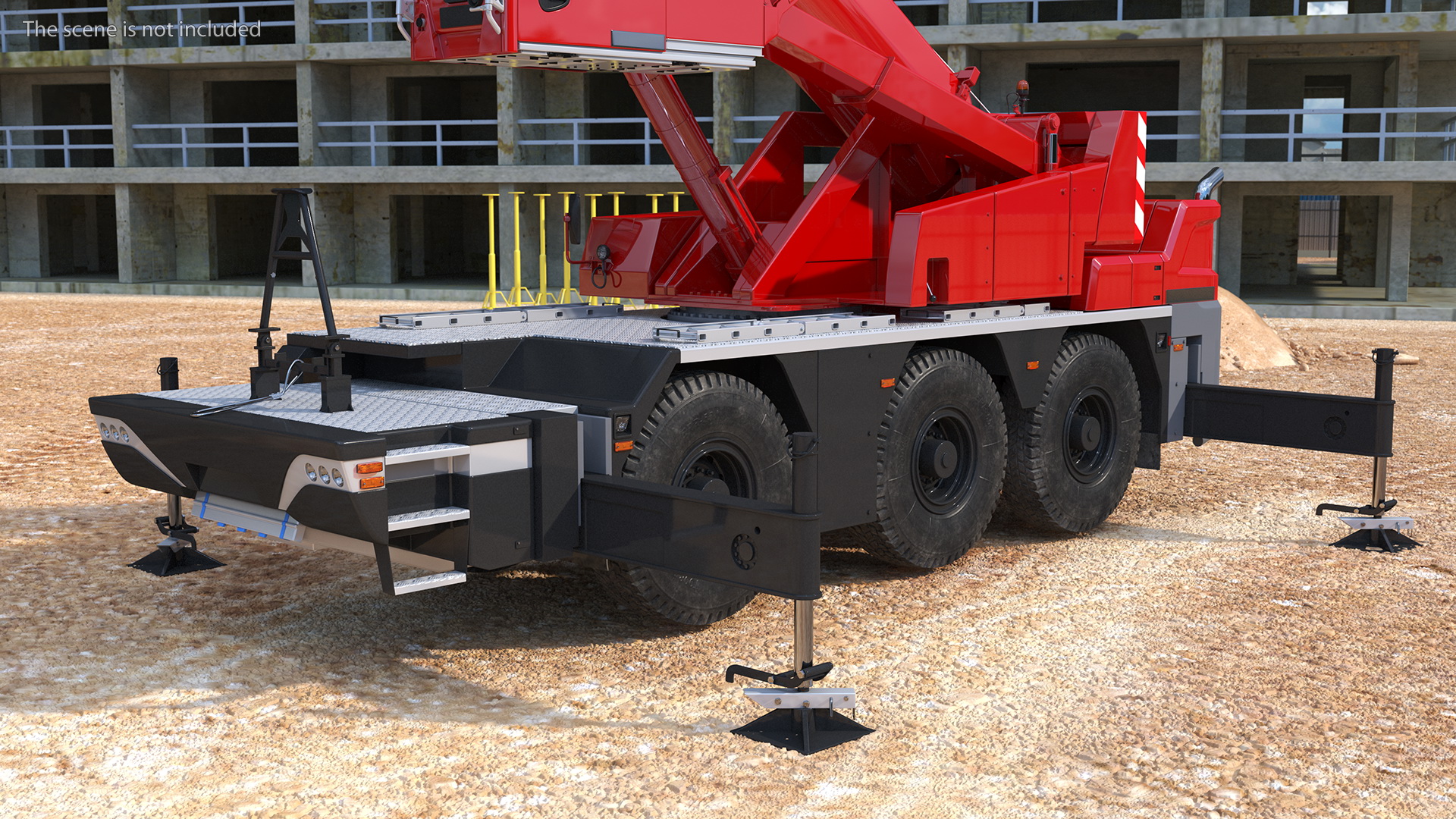 3D Mobile Crane With Concrete Slab