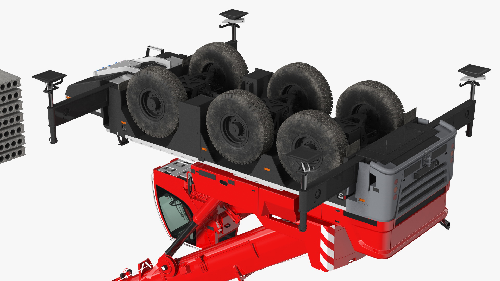 3D Mobile Crane With Concrete Slab