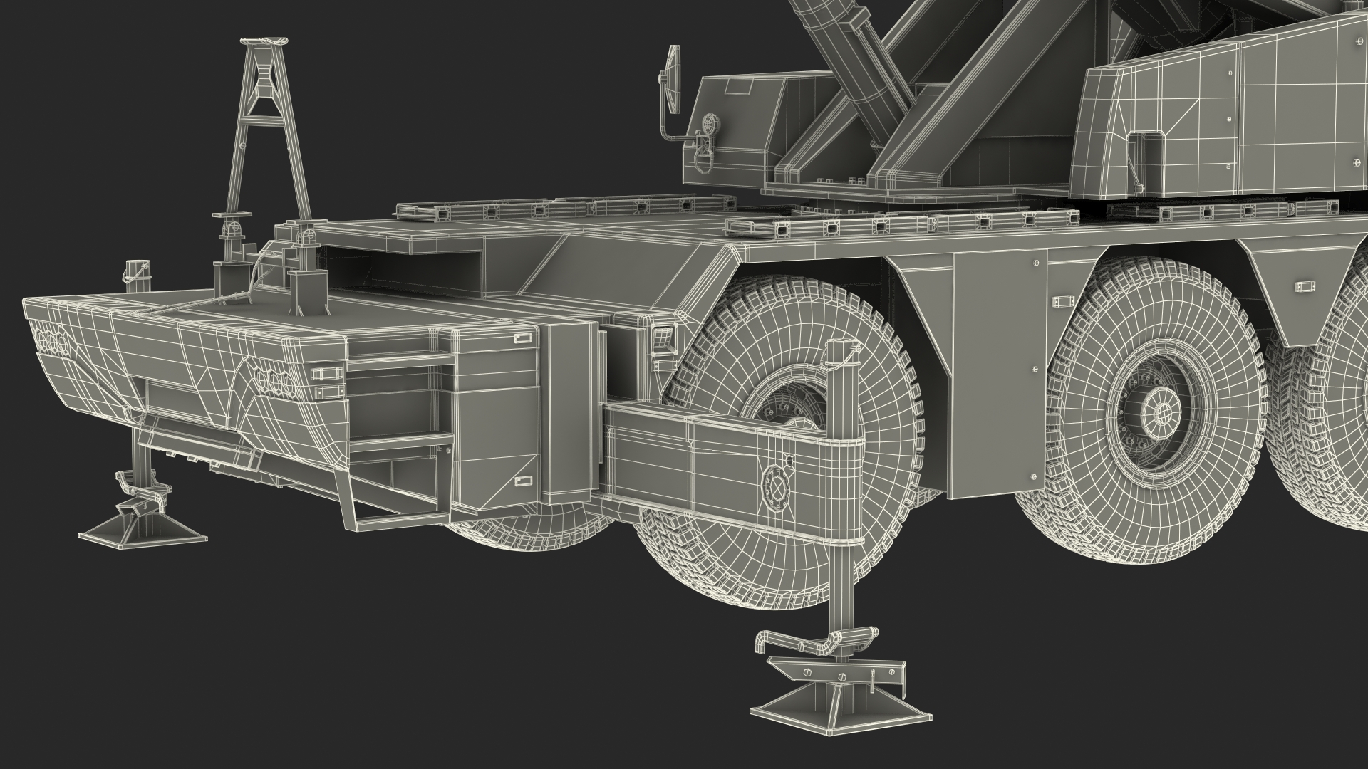 3D Mobile Crane With Concrete Slab