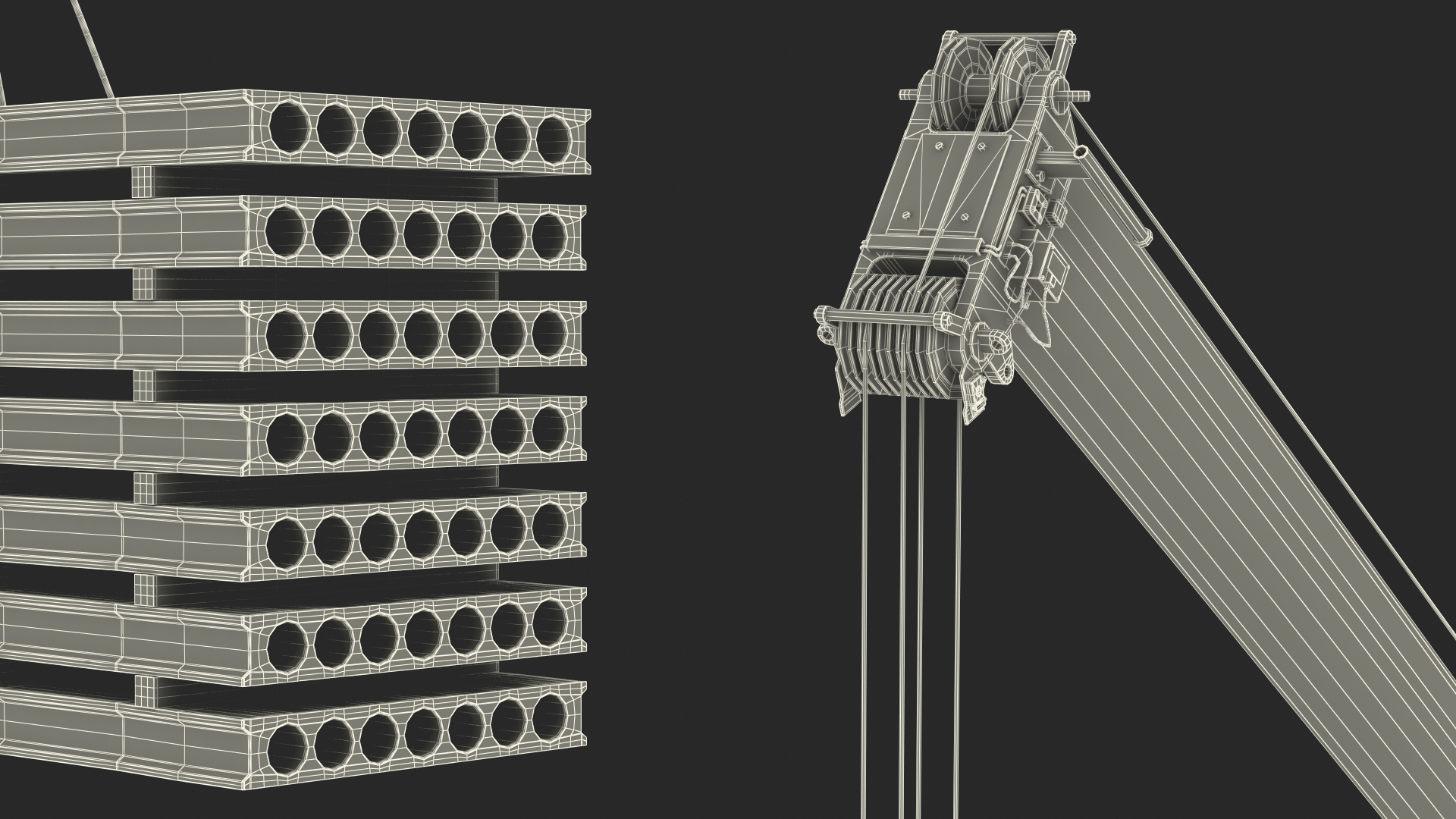 3D Mobile Crane With Concrete Slab