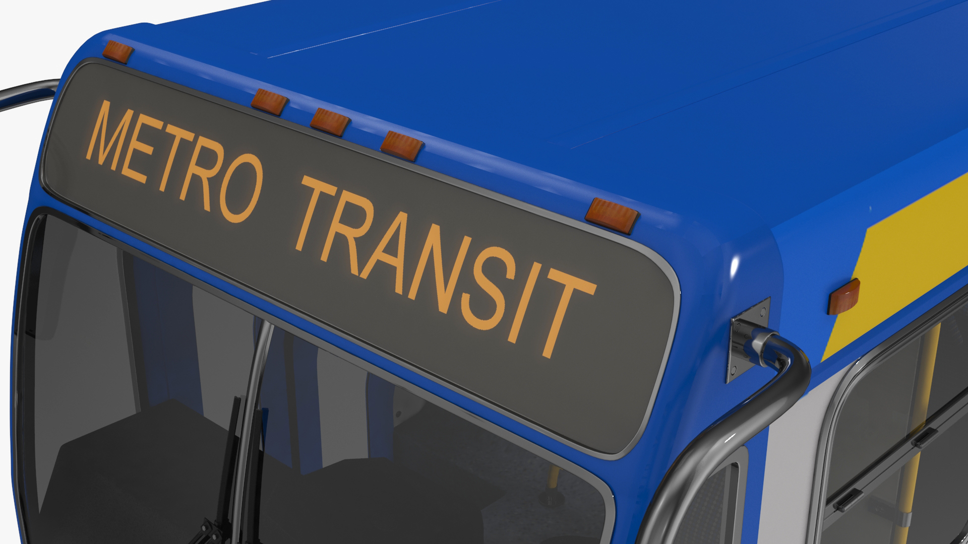 3D Metro Transit Bus Rigged for Maya model