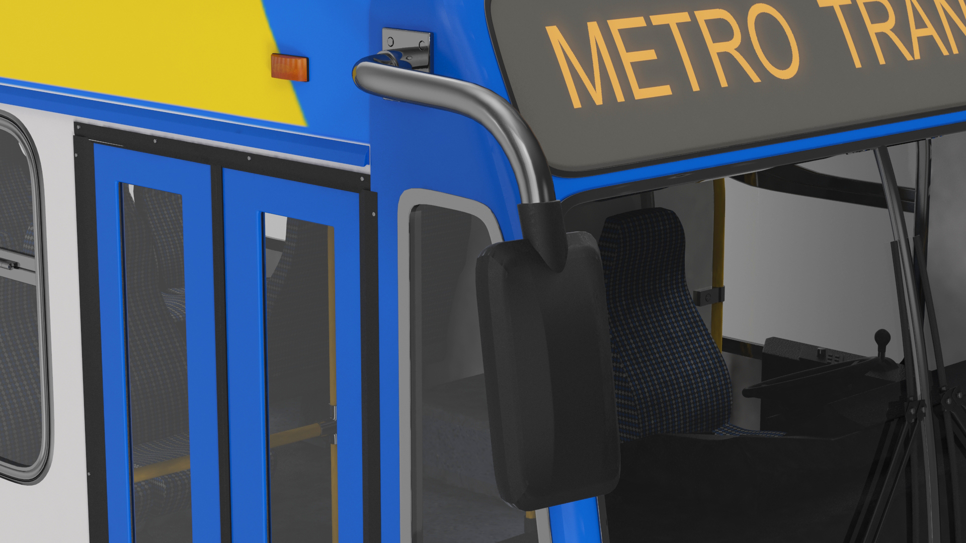3D Metro Transit Bus Rigged for Maya model