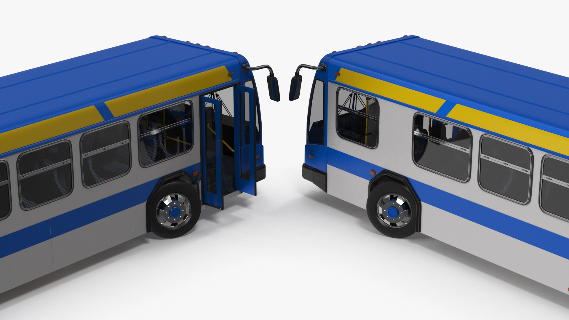 3D Metro Transit Bus Rigged for Maya model