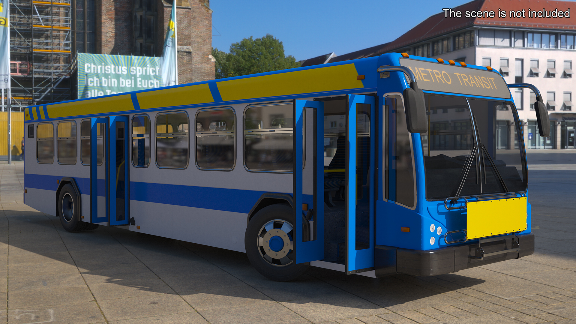 3D Metro Transit Bus Rigged for Maya model