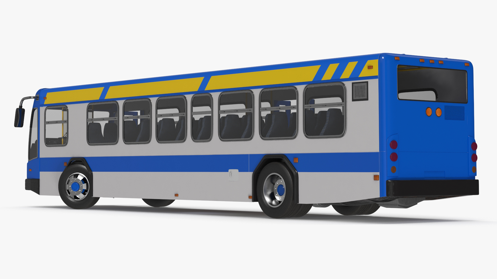 3D Metro Transit Bus Rigged for Maya model