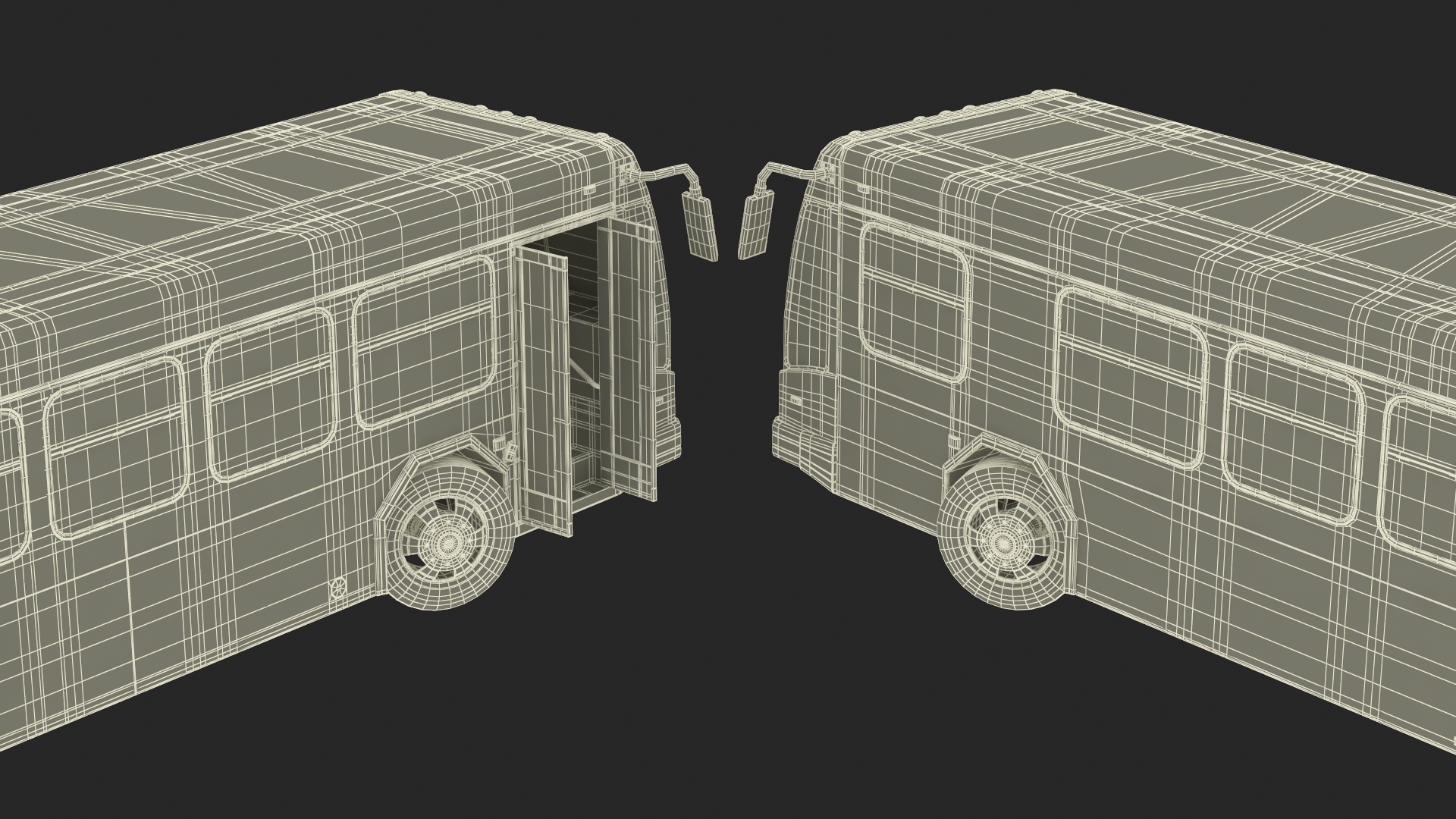 3D Metro Transit Bus Rigged for Maya model