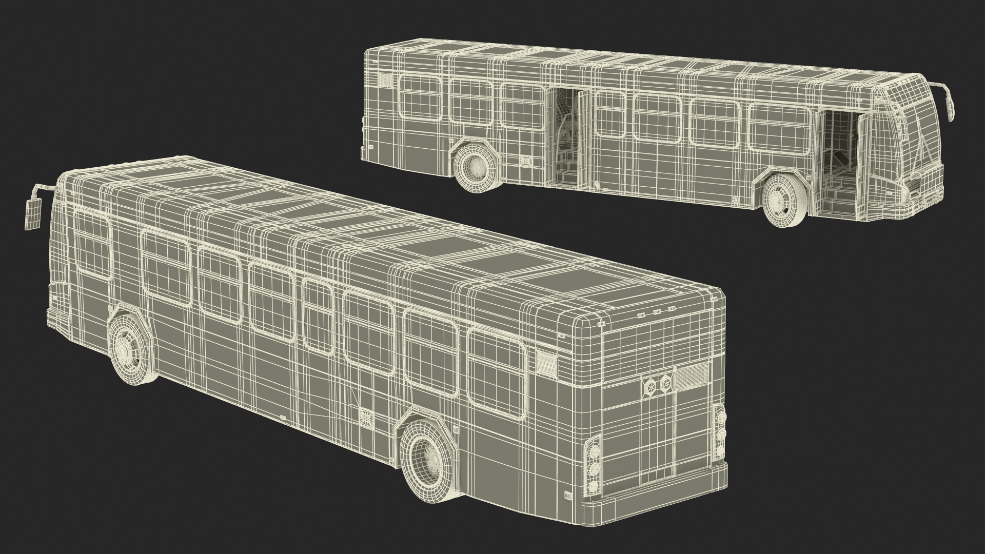 3D Metro Transit Bus Rigged for Maya model