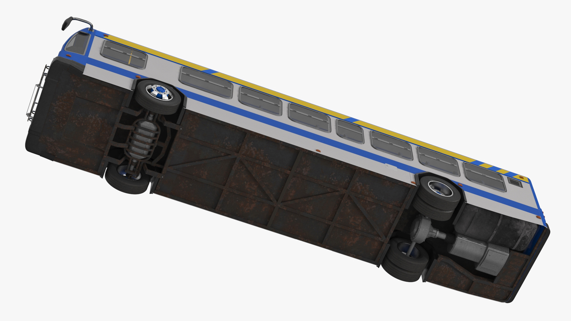 3D Metro Transit Bus Rigged for Maya model