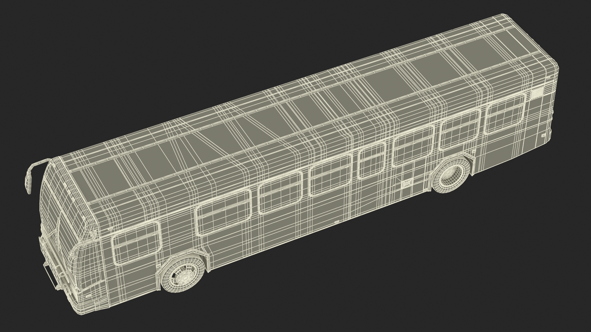 3D Metro Transit Bus Rigged for Maya model