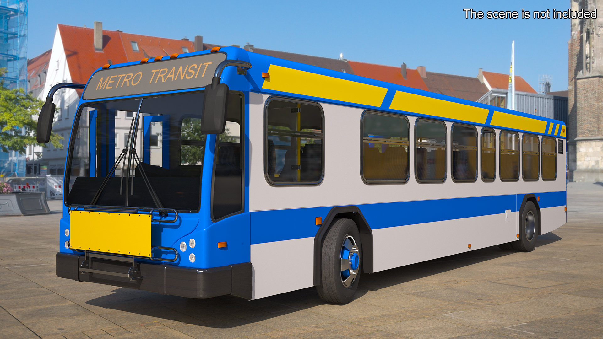 3D Metro Transit Bus Rigged for Maya model