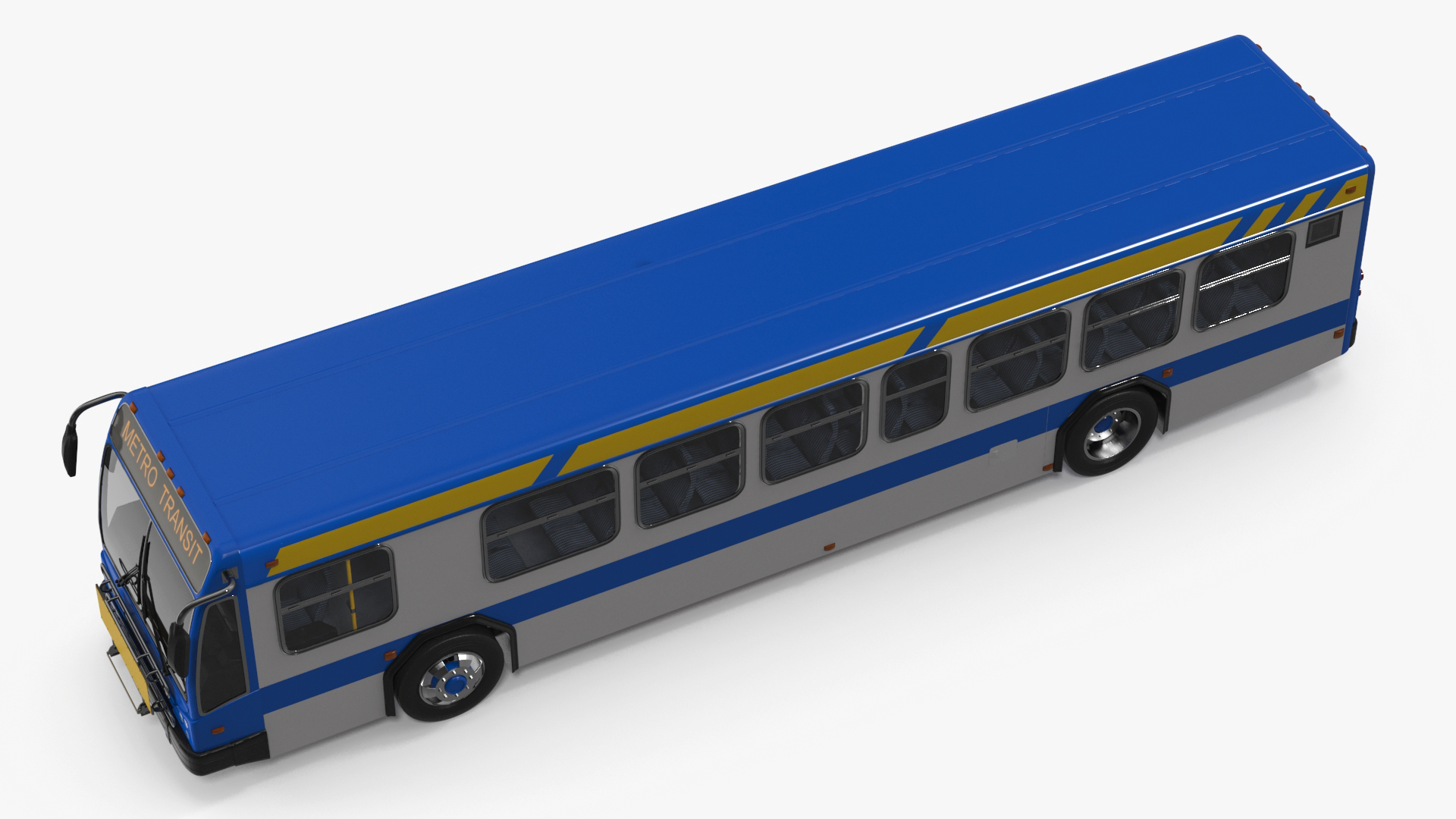 3D Metro Transit Bus Rigged for Maya model