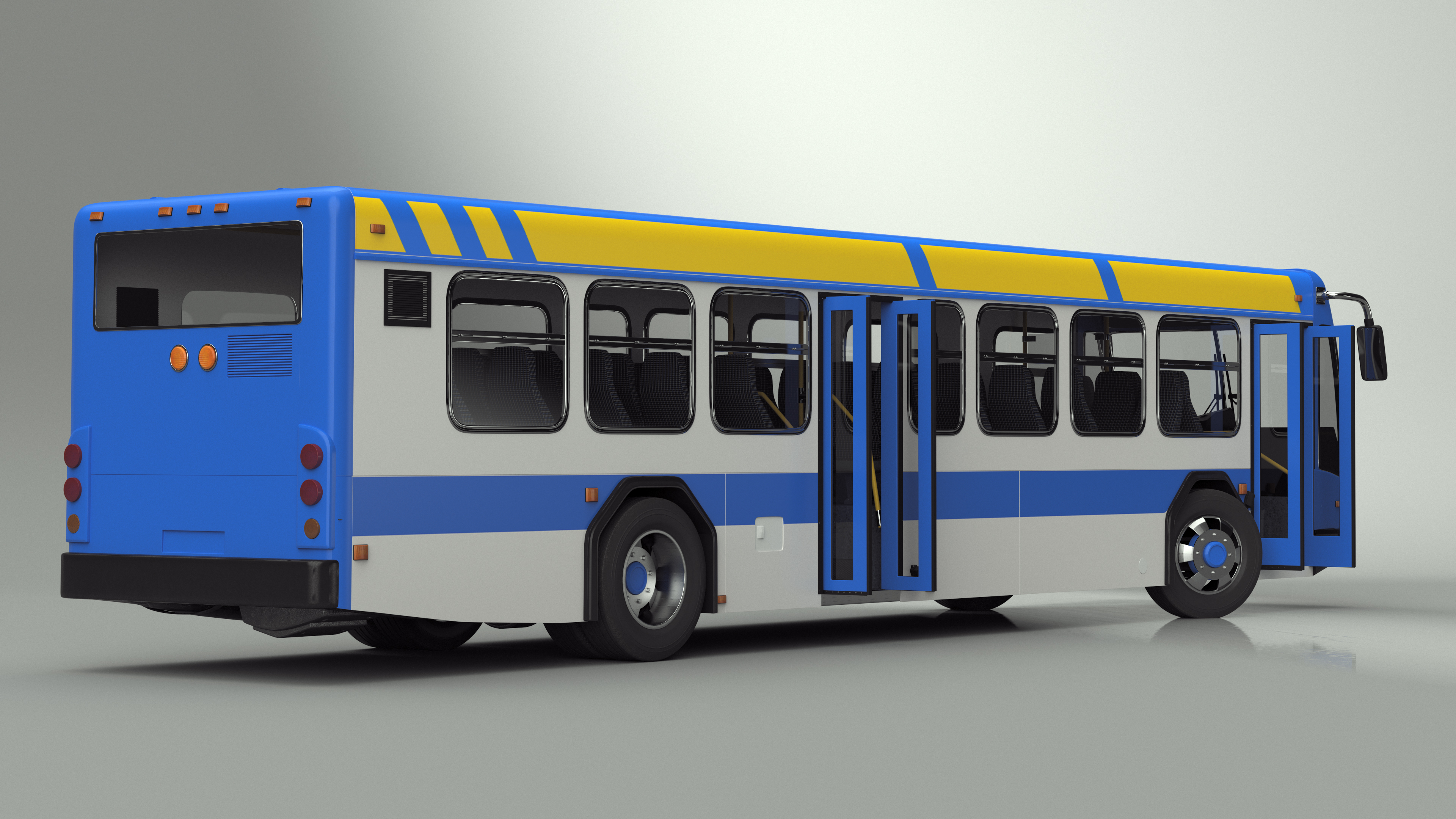 3D Metro Transit Bus Rigged for Maya model