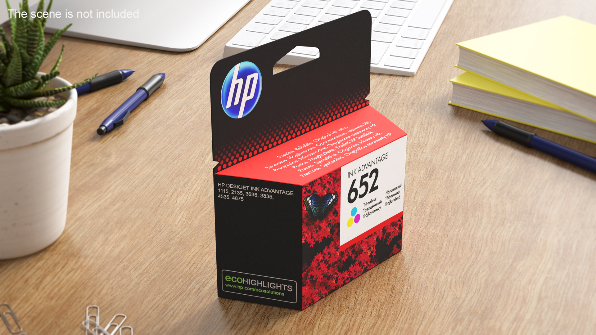 HP 652 Tricolor Cartridge Box 3D model