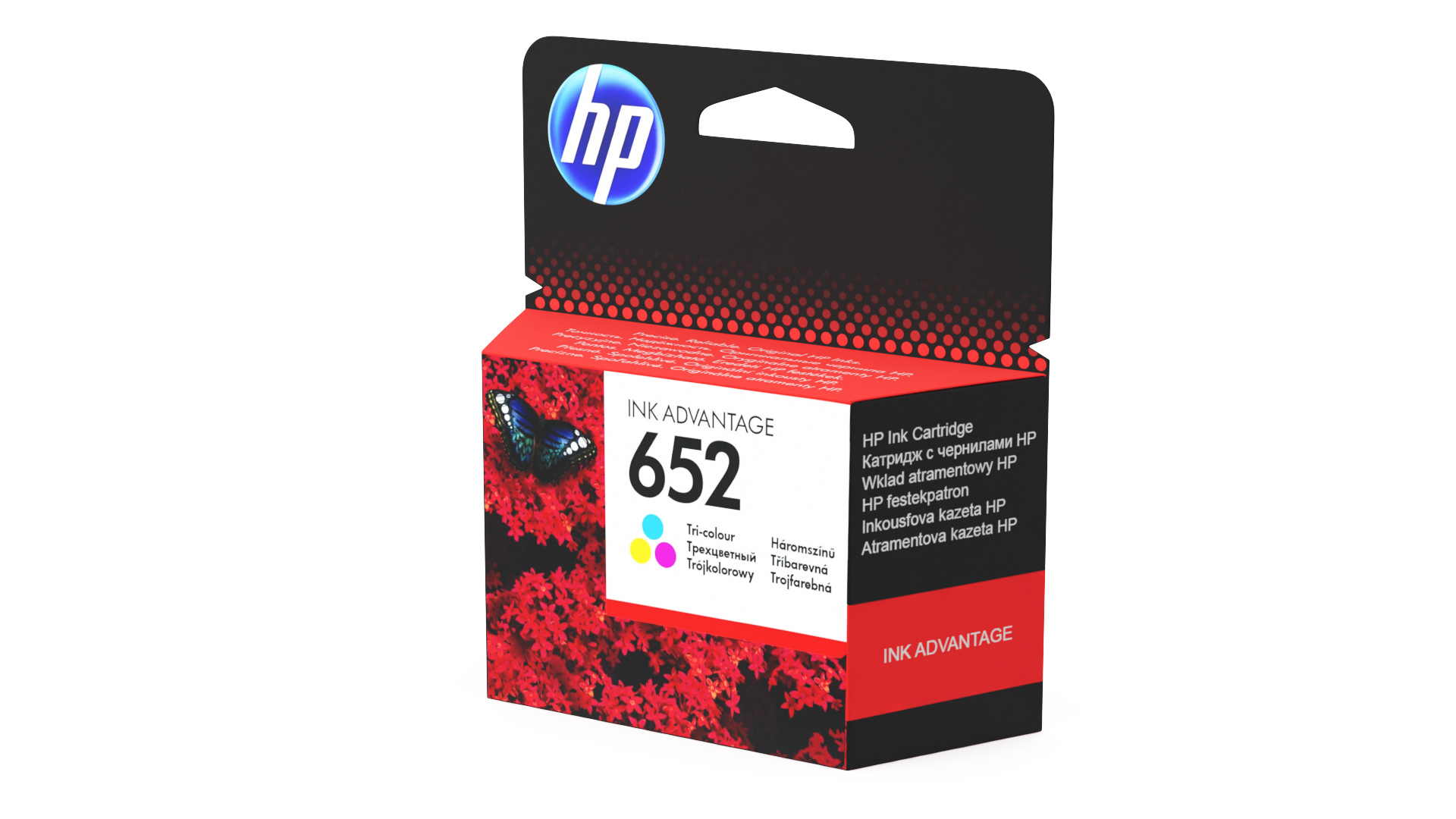 HP 652 Tricolor Cartridge Box 3D model