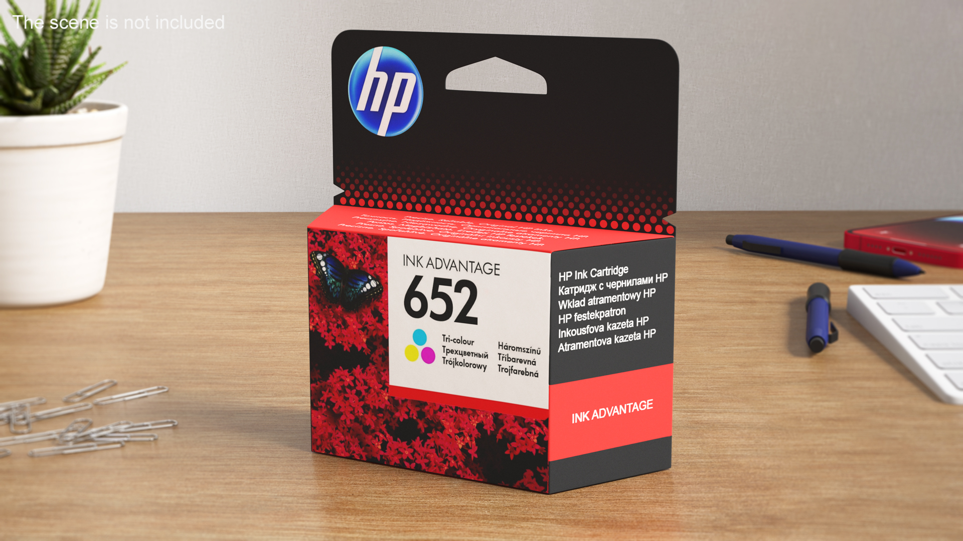 HP 652 Tricolor Cartridge Box 3D model