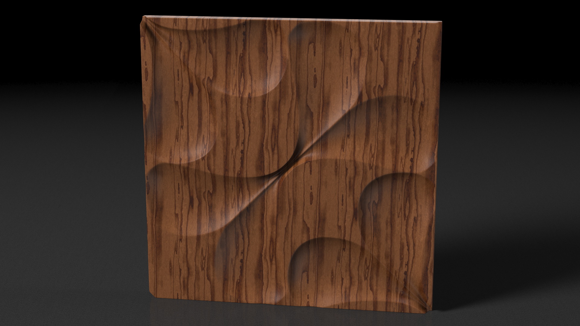 3D Wall Panel Drops Wood 3D model