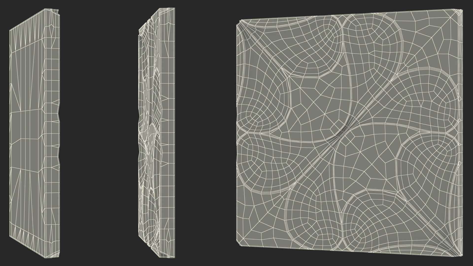 3D Wall Panel Drops Wood 3D model