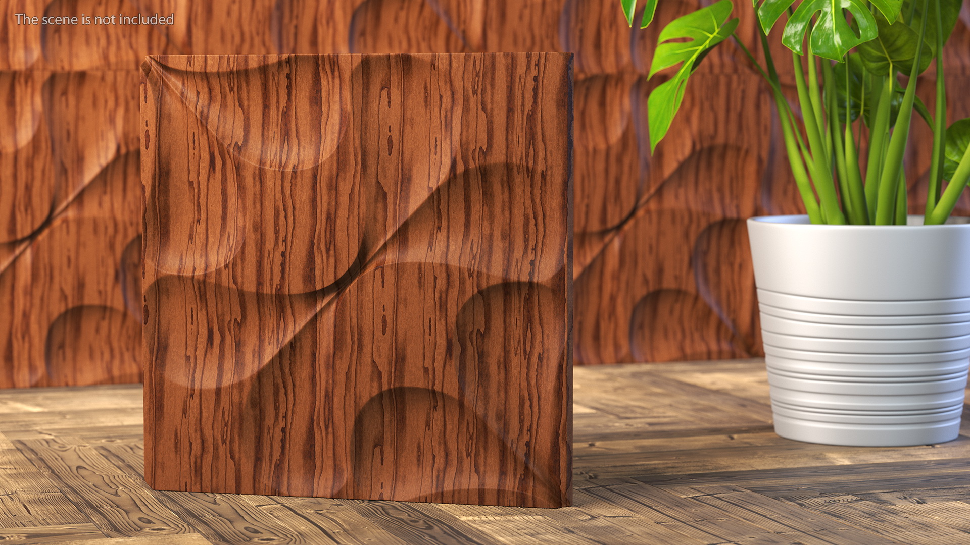 3D Wall Panel Drops Wood 3D model