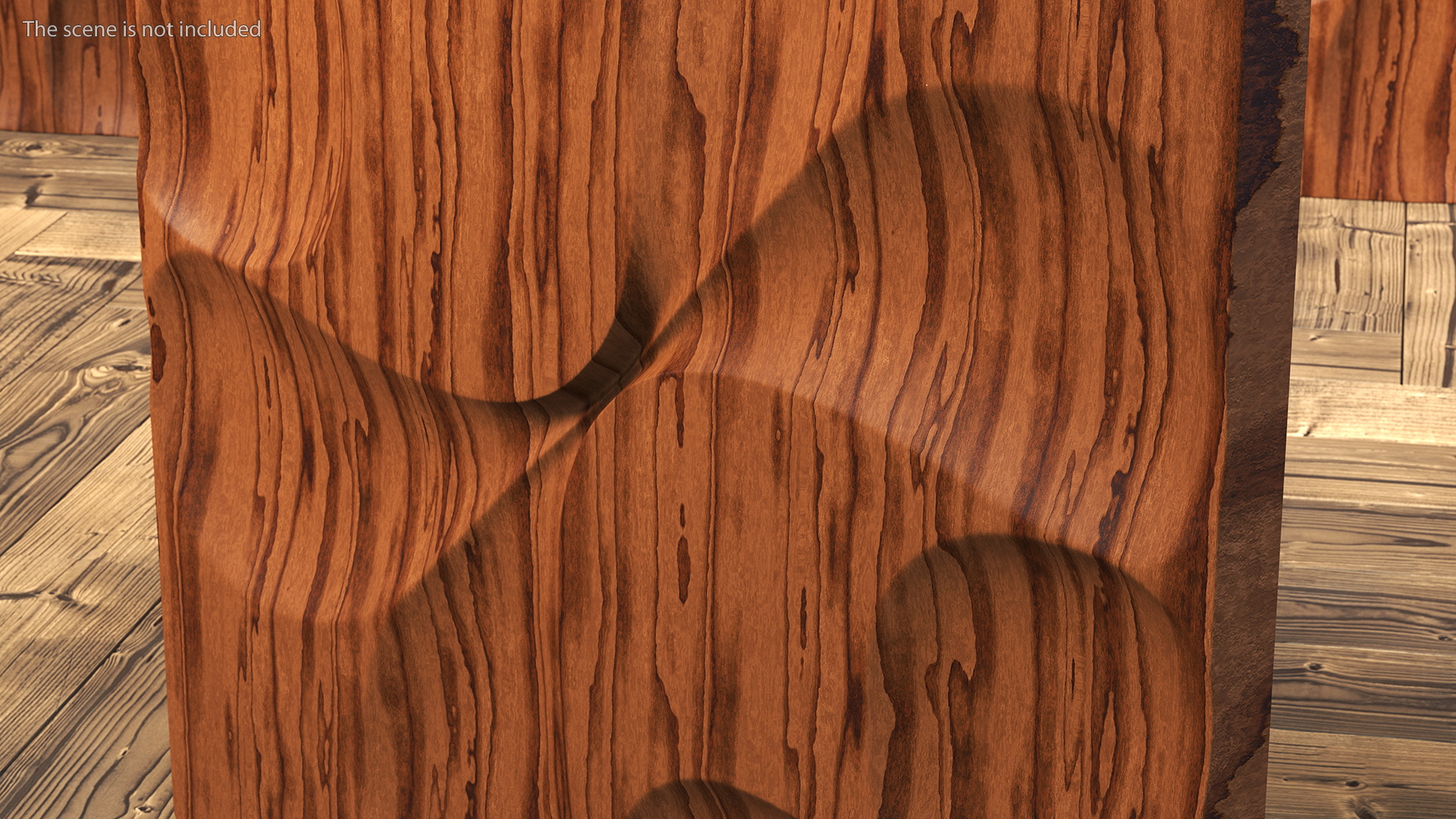 3D Wall Panel Drops Wood 3D model