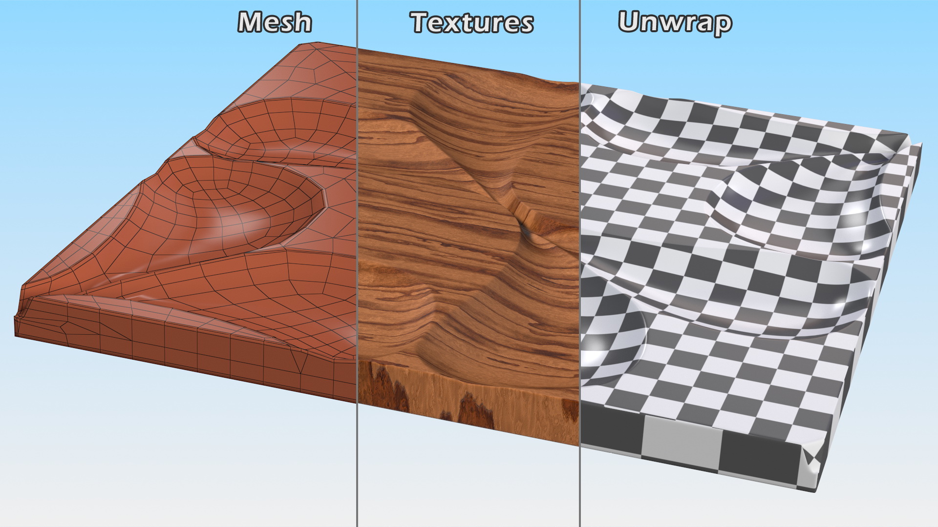 3D Wall Panel Drops Wood 3D model