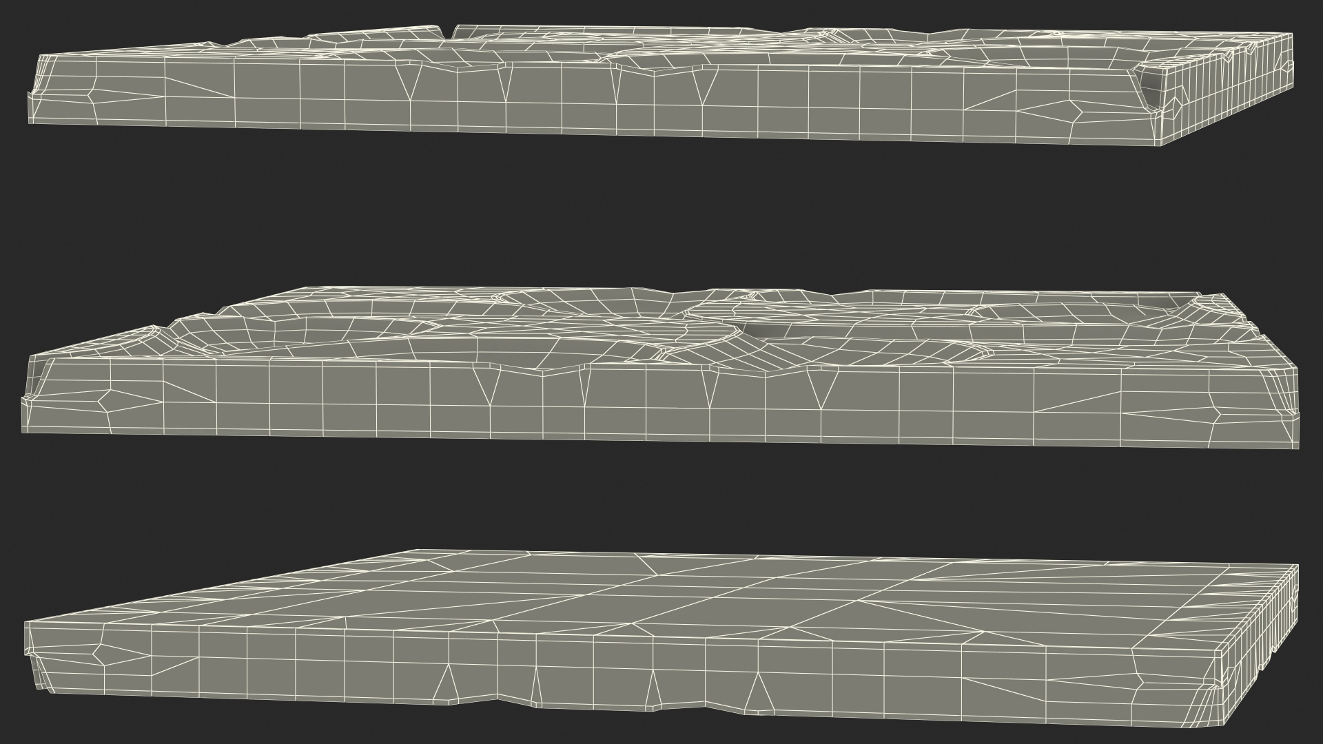 3D Wall Panel Drops Wood 3D model
