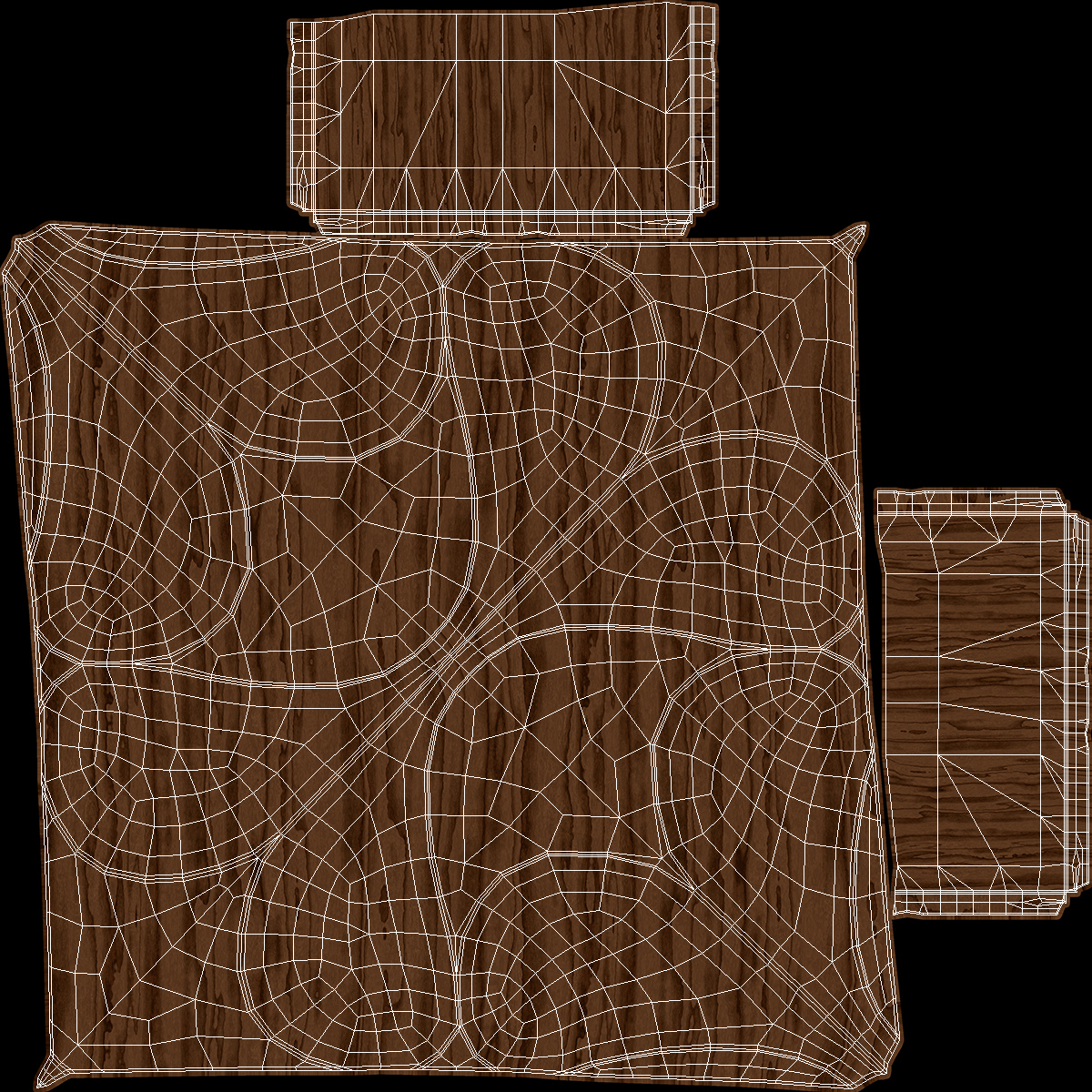 3D Wall Panel Drops Wood 3D model