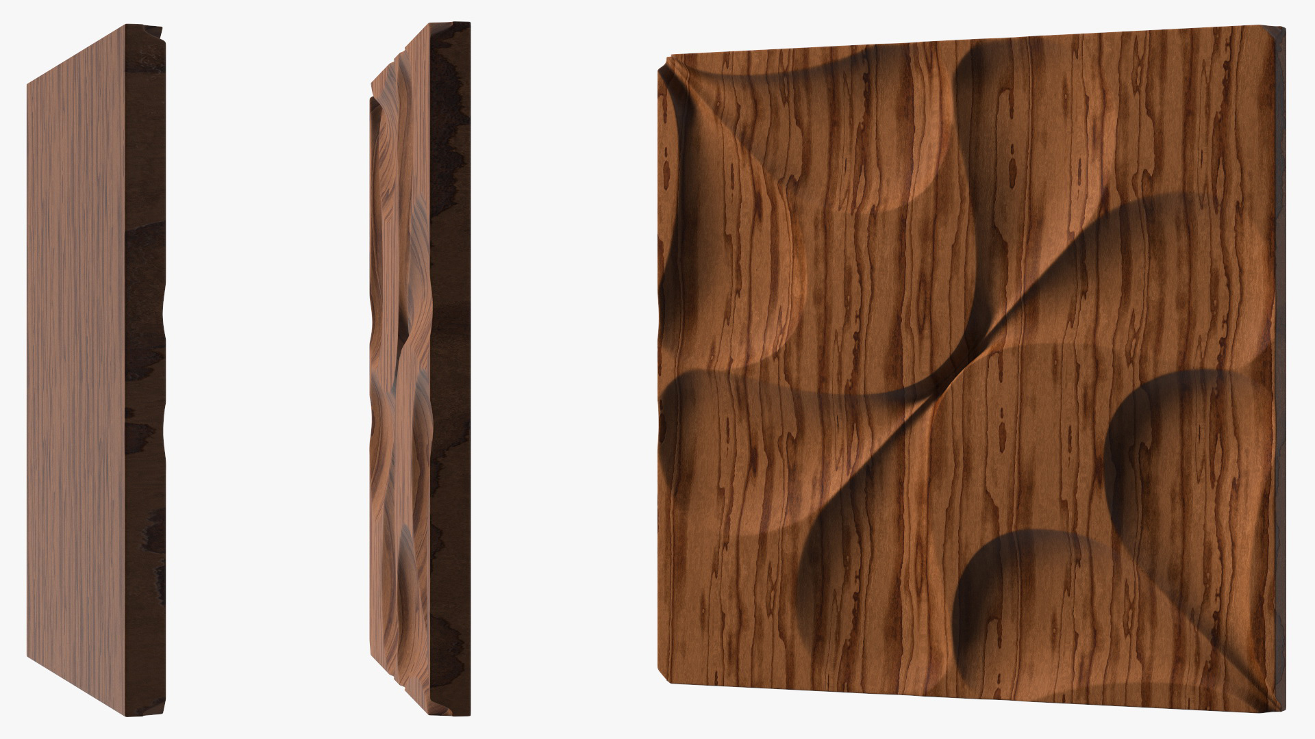 3D Wall Panel Drops Wood 3D model