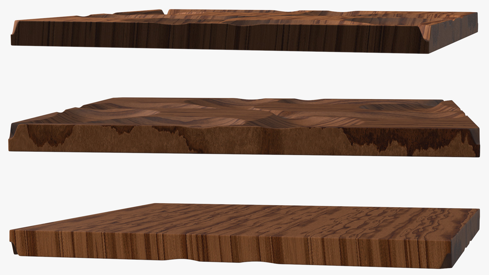 3D Wall Panel Drops Wood 3D model