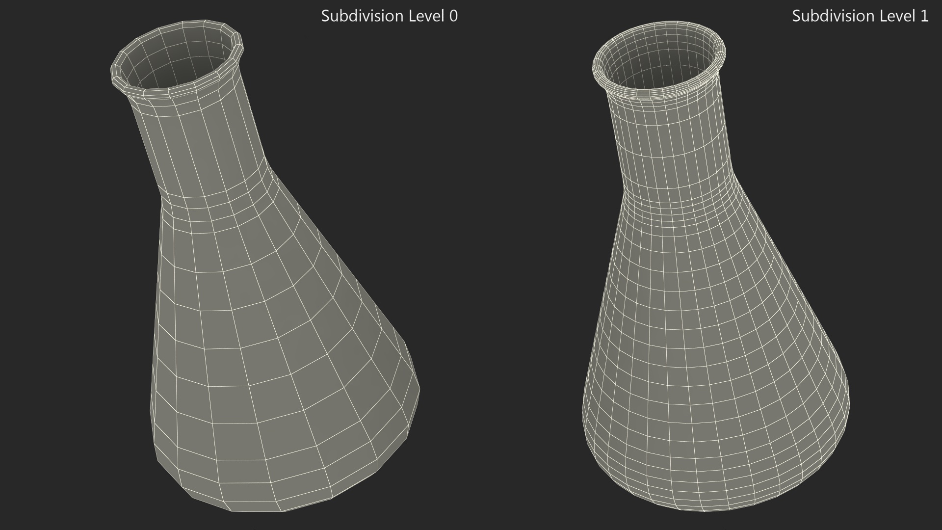 3D Gold Solution in 250 ml Narrow Mouth Erlenmeyer Flask model