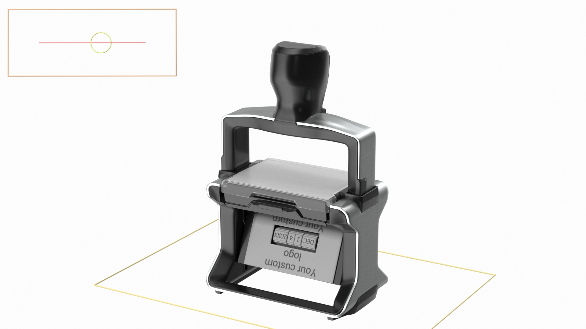 Trodat Professional 5480 Self Inking Dater Rigged 3D model