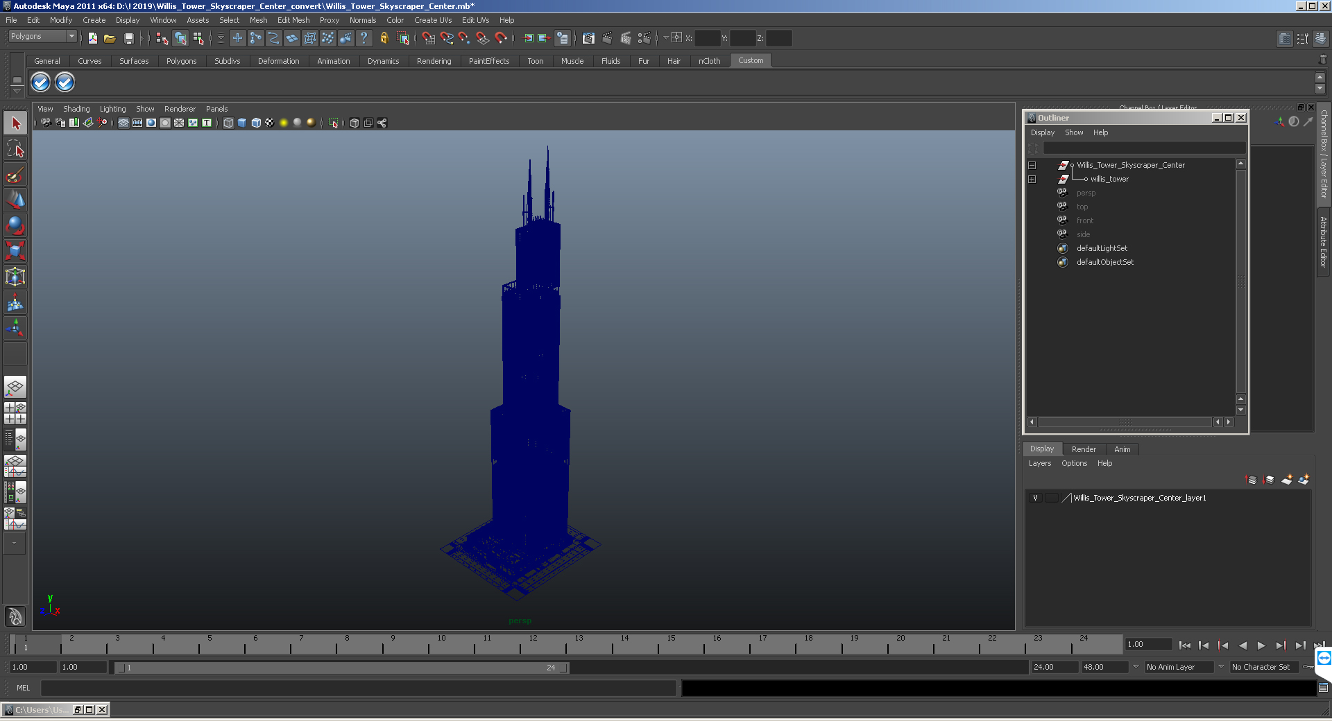3D model Willis Tower Skyscraper Center