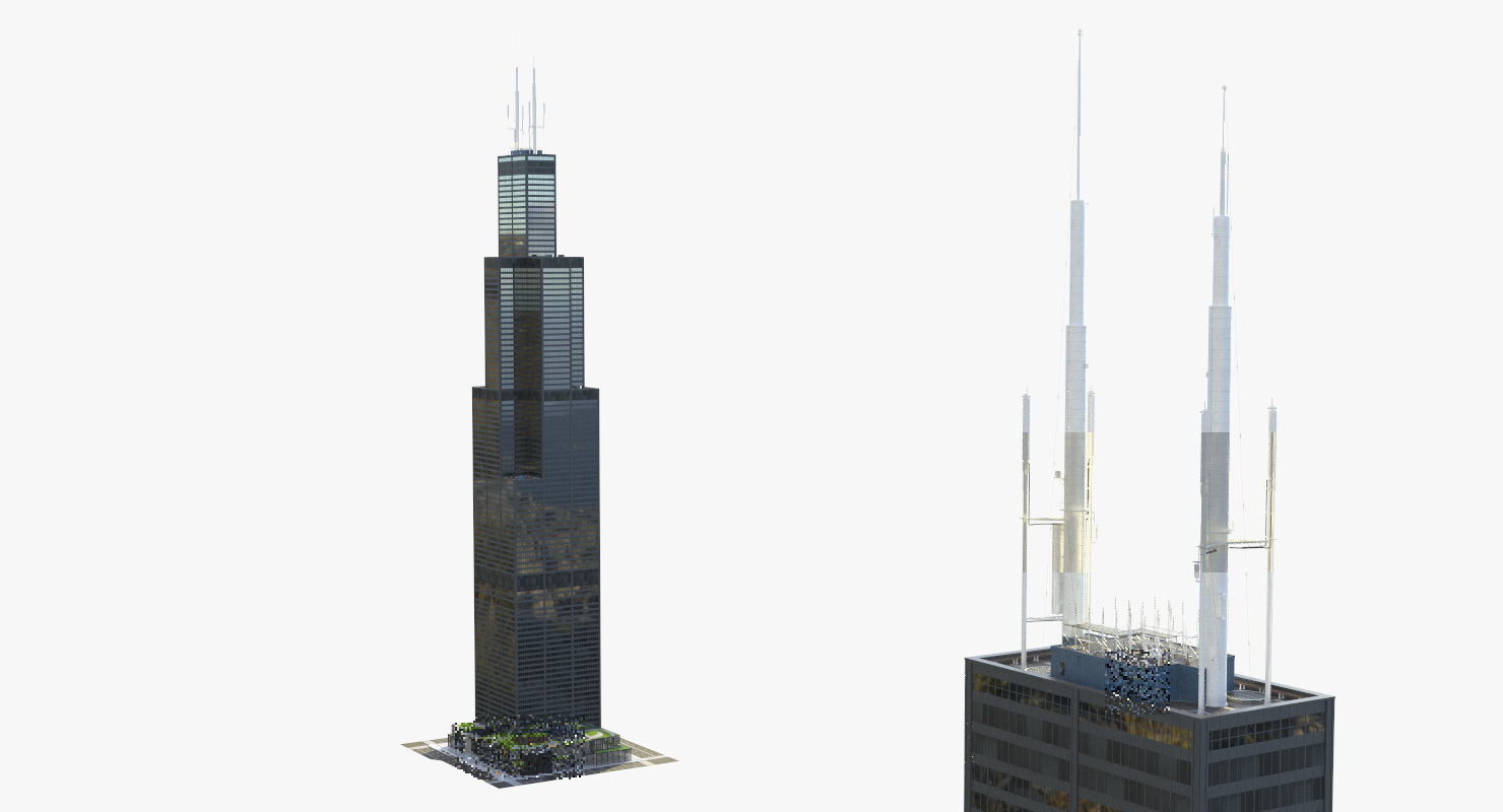 3D model Willis Tower Skyscraper Center