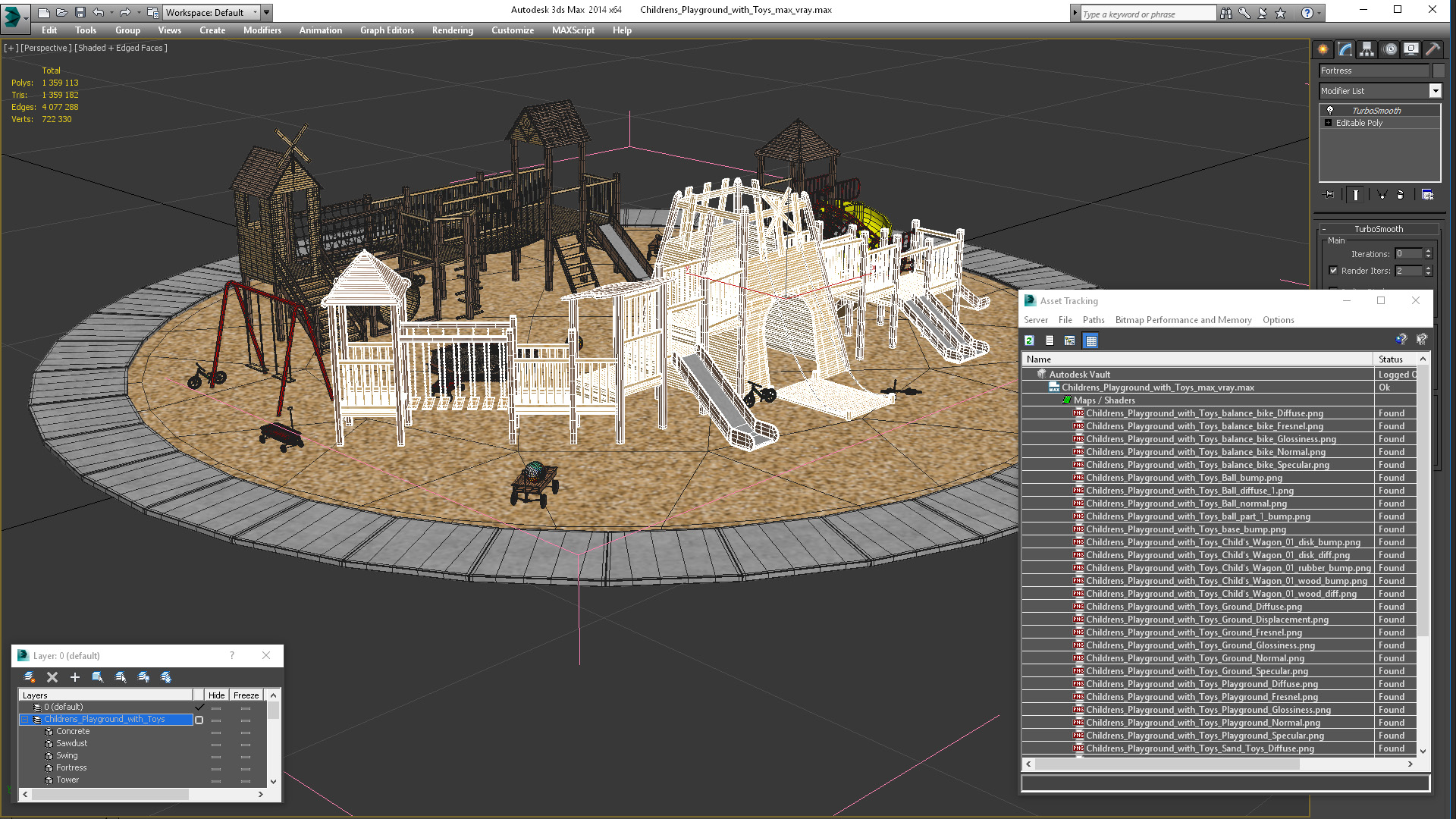 3D model Childrens Playground with Toys