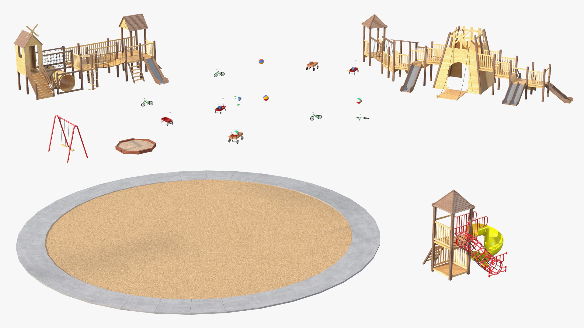 3D model Childrens Playground with Toys