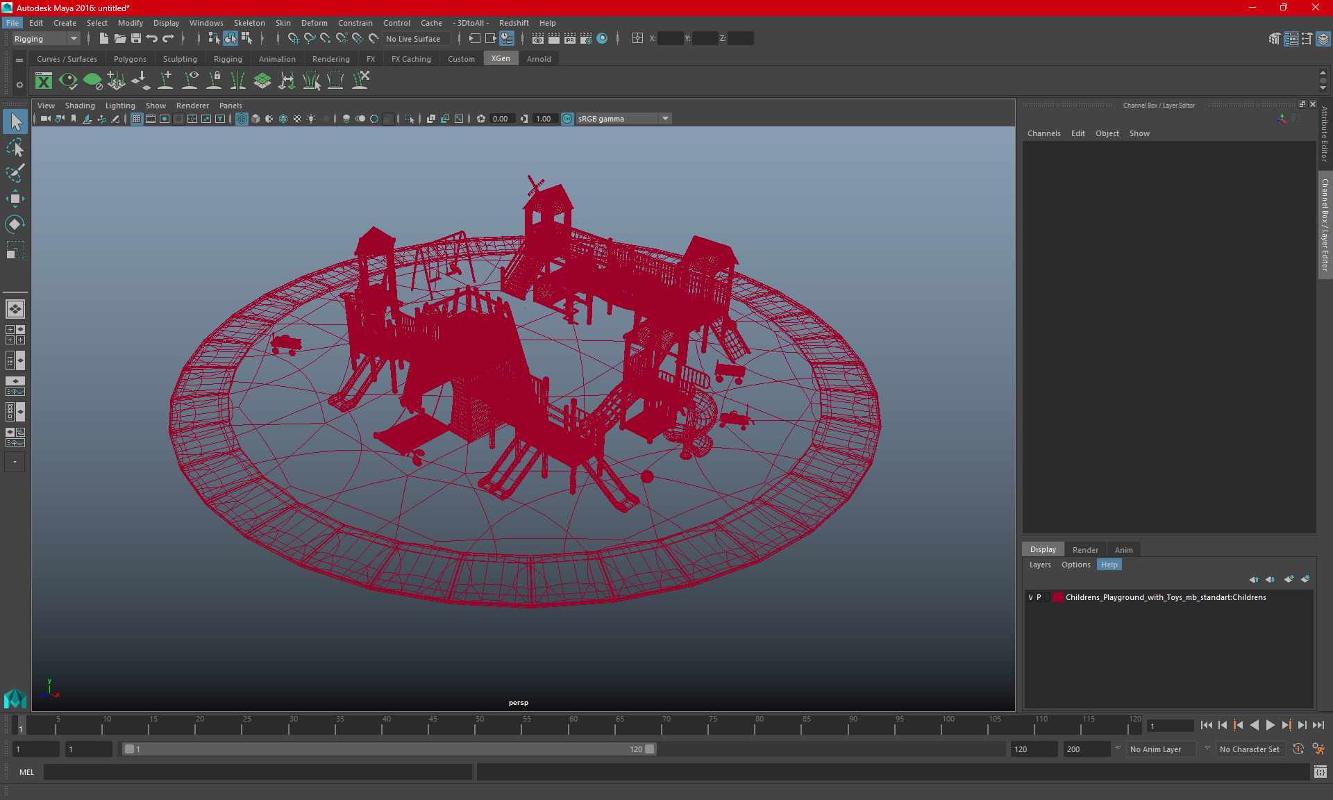 3D model Childrens Playground with Toys