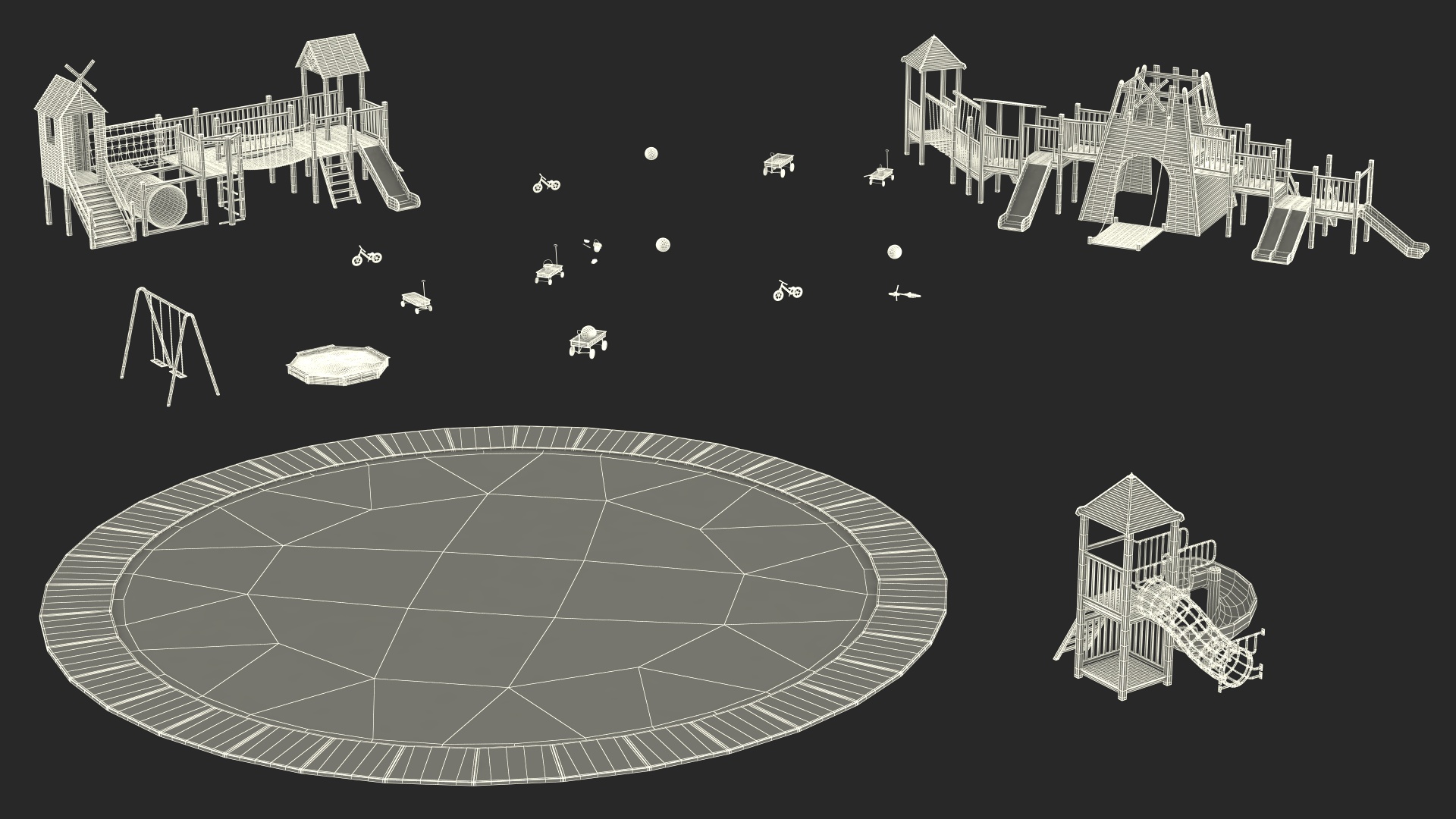 3D model Childrens Playground with Toys