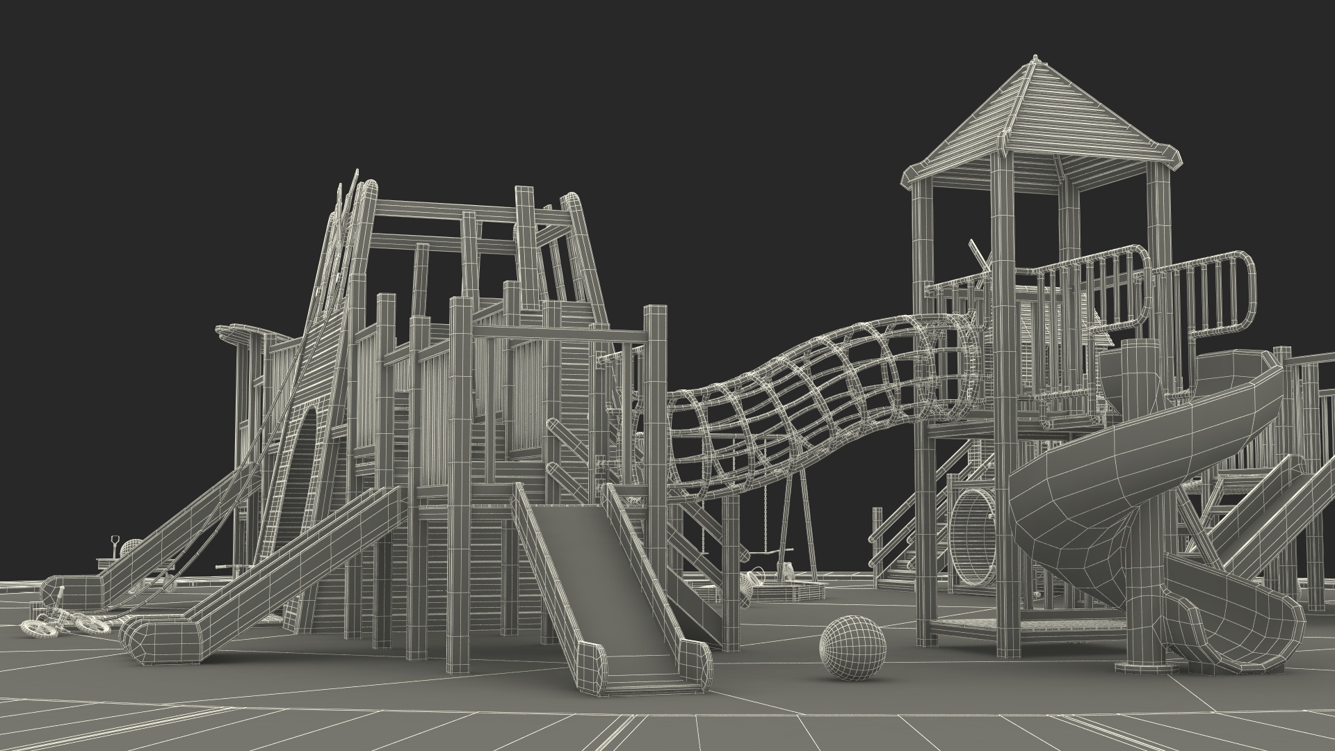 3D model Childrens Playground with Toys